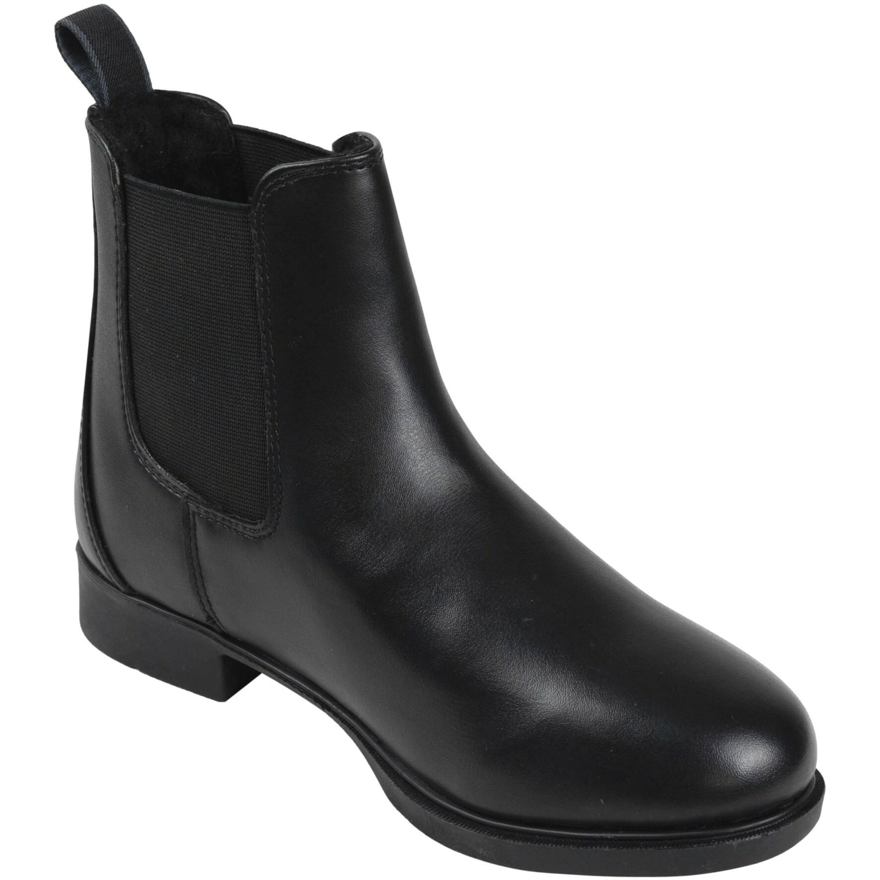 Winter Jodhpur Reitstiefeletten mit Teddyfutter Kunstleder schwarz soft