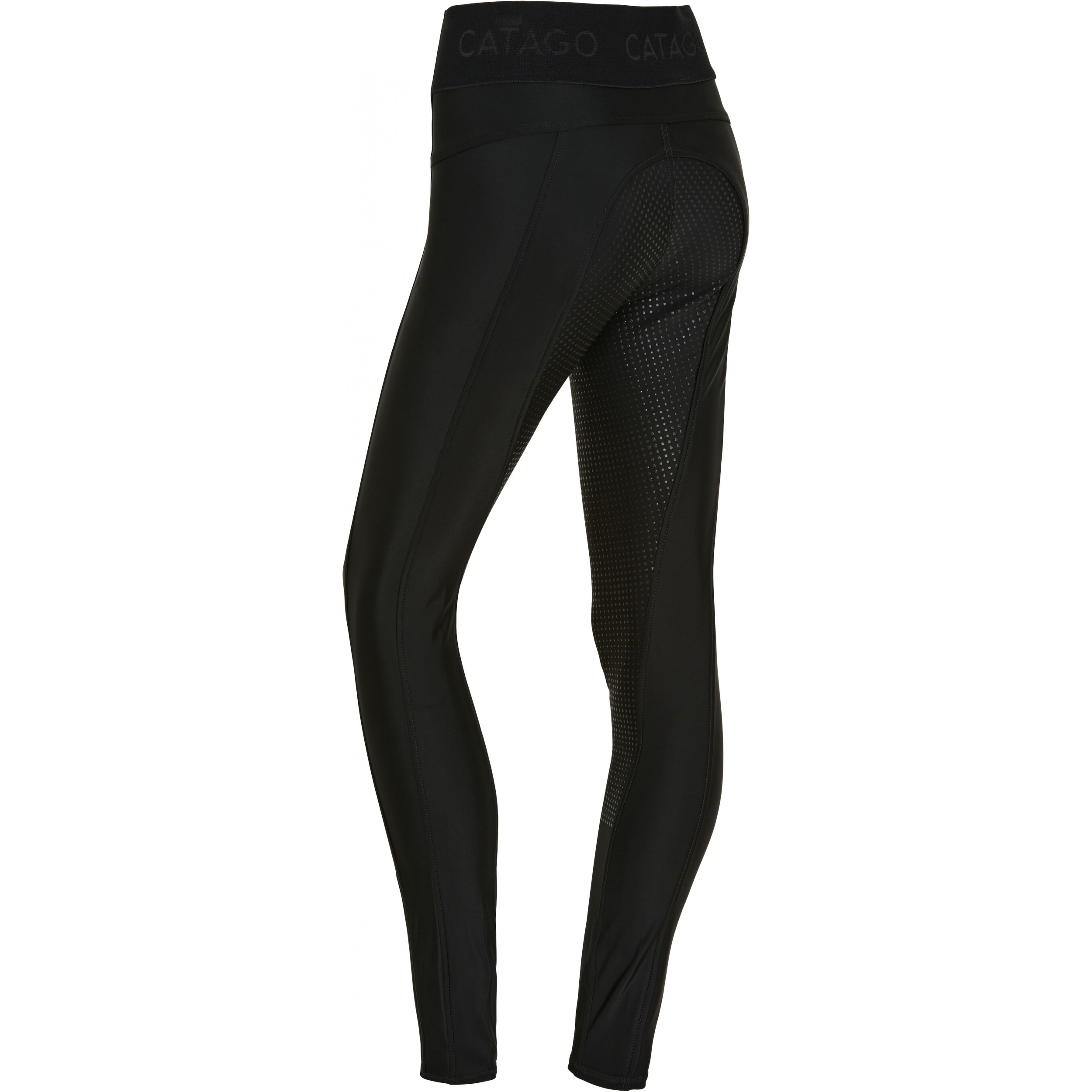 Damen Reitleggings Silikon Vollbesatz AROY mit hoher Taille schwarz