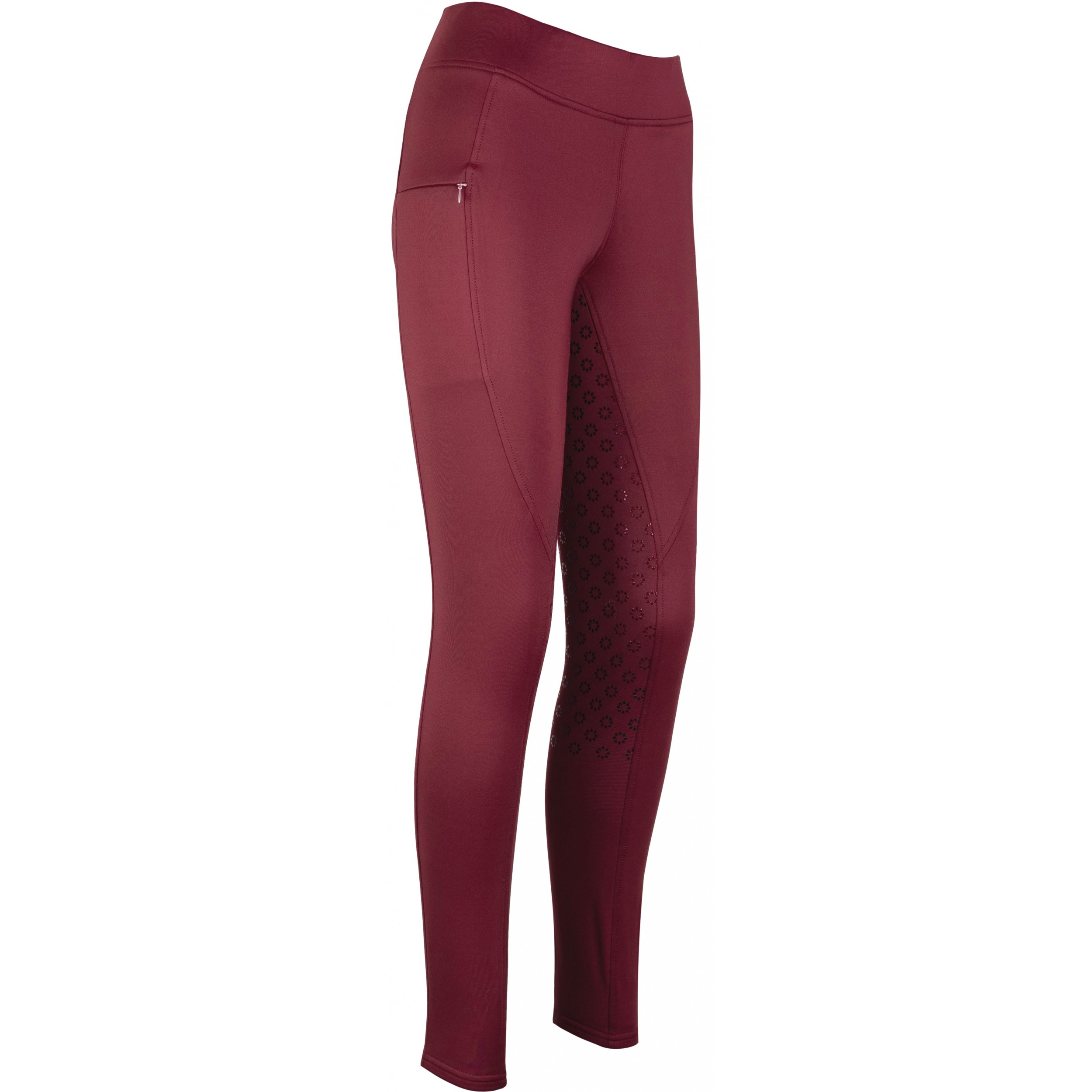 Winter Damen Reitleggings Silikon Vollbesatz THEA merlot