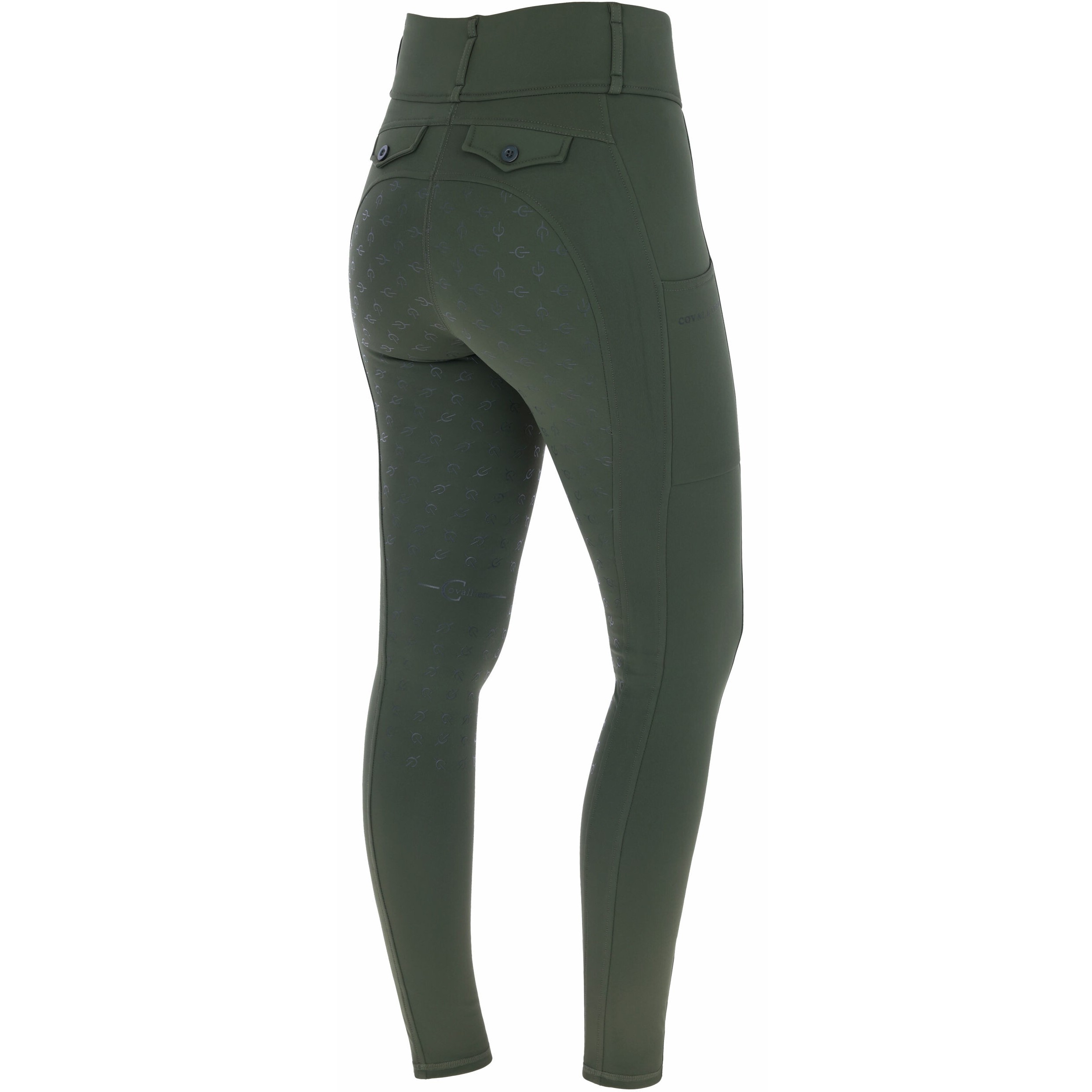 Damen Reitleggings Silikon Vollbesatz H/W24 opal green