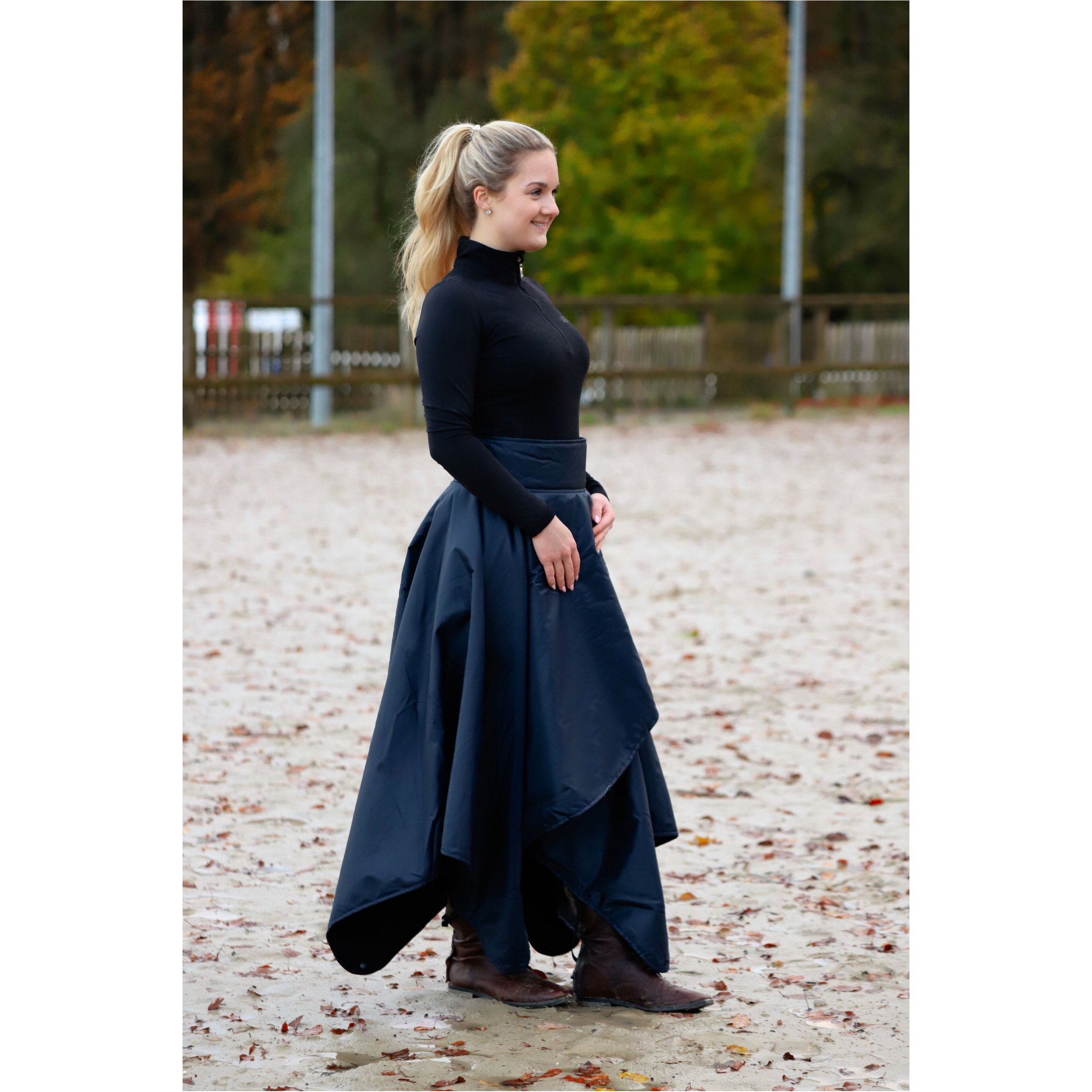 Winter Damen Reitrock RIGA navy