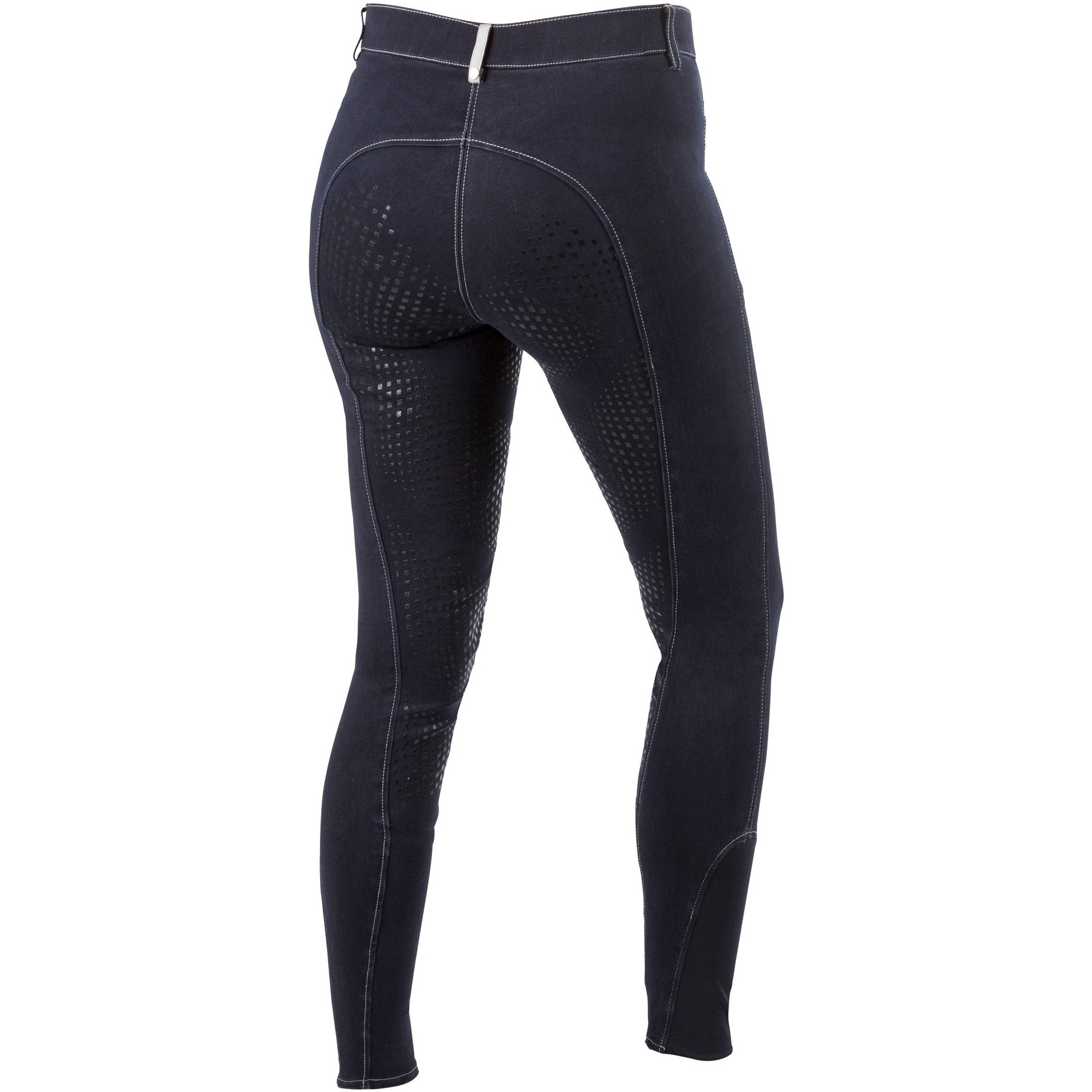 Damen Reithose Silikon Vollbesatz BASIC PLUS blau