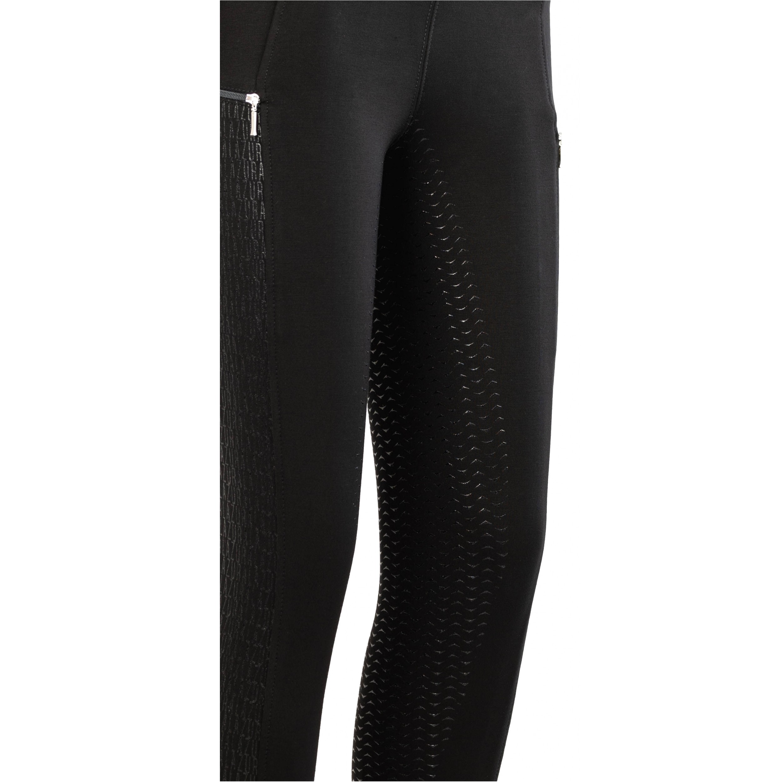 Damen Reitleggings Silikon Vollbesatz DIANA schwarz