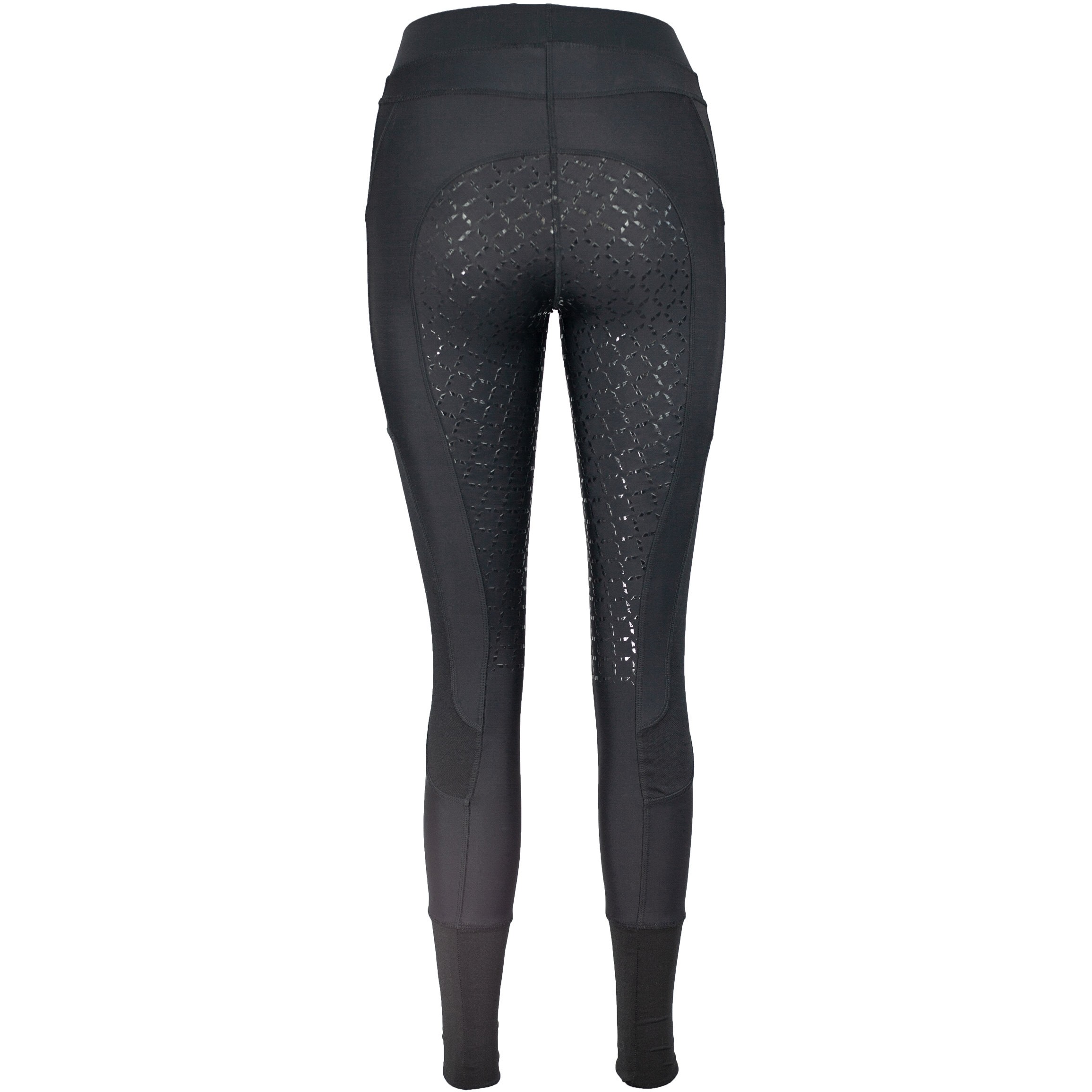 Damen Reitleggings Silikon Vollbesatz MESH schwarz