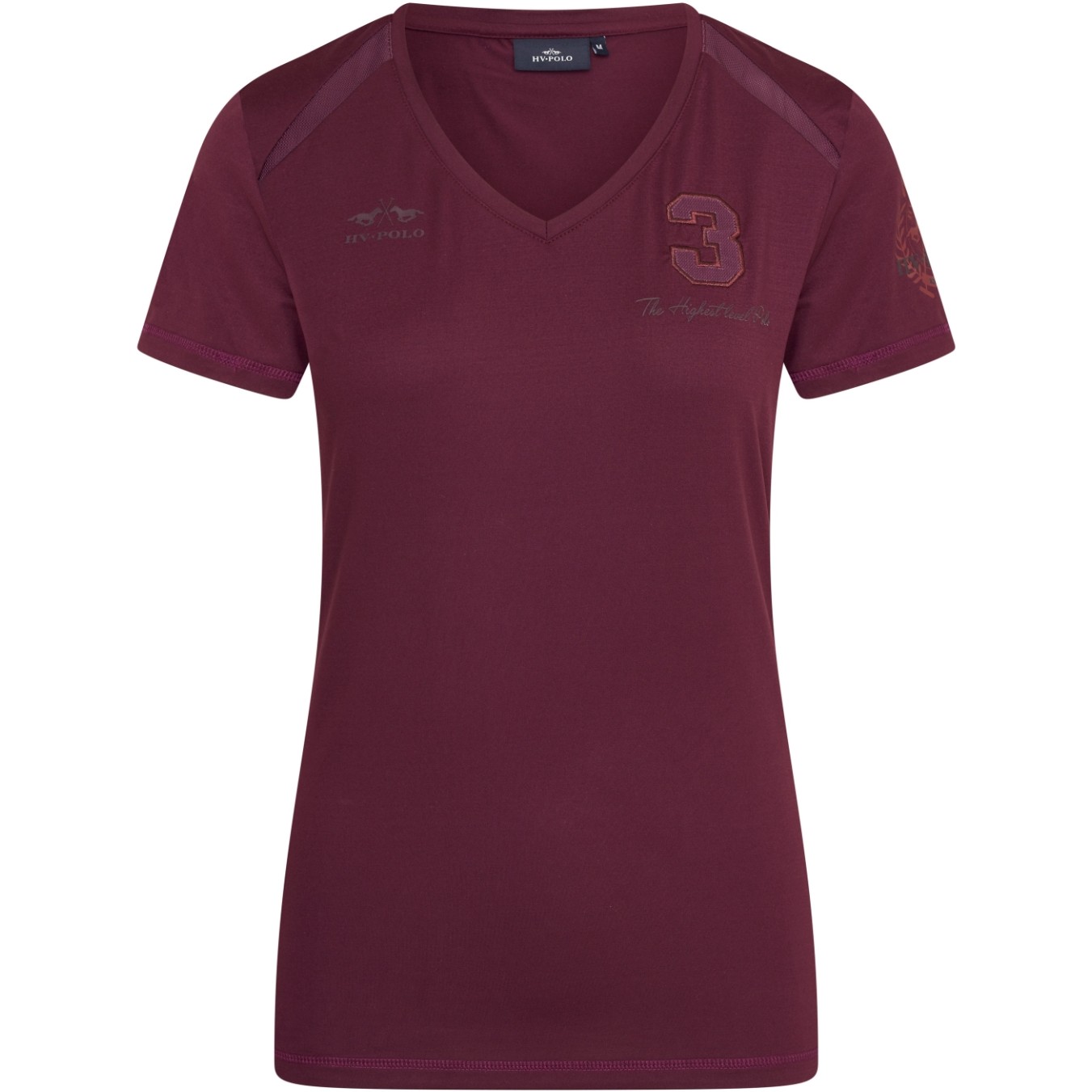 Damen T-Shirt HVPFavouritas Tech Luxury dark berry