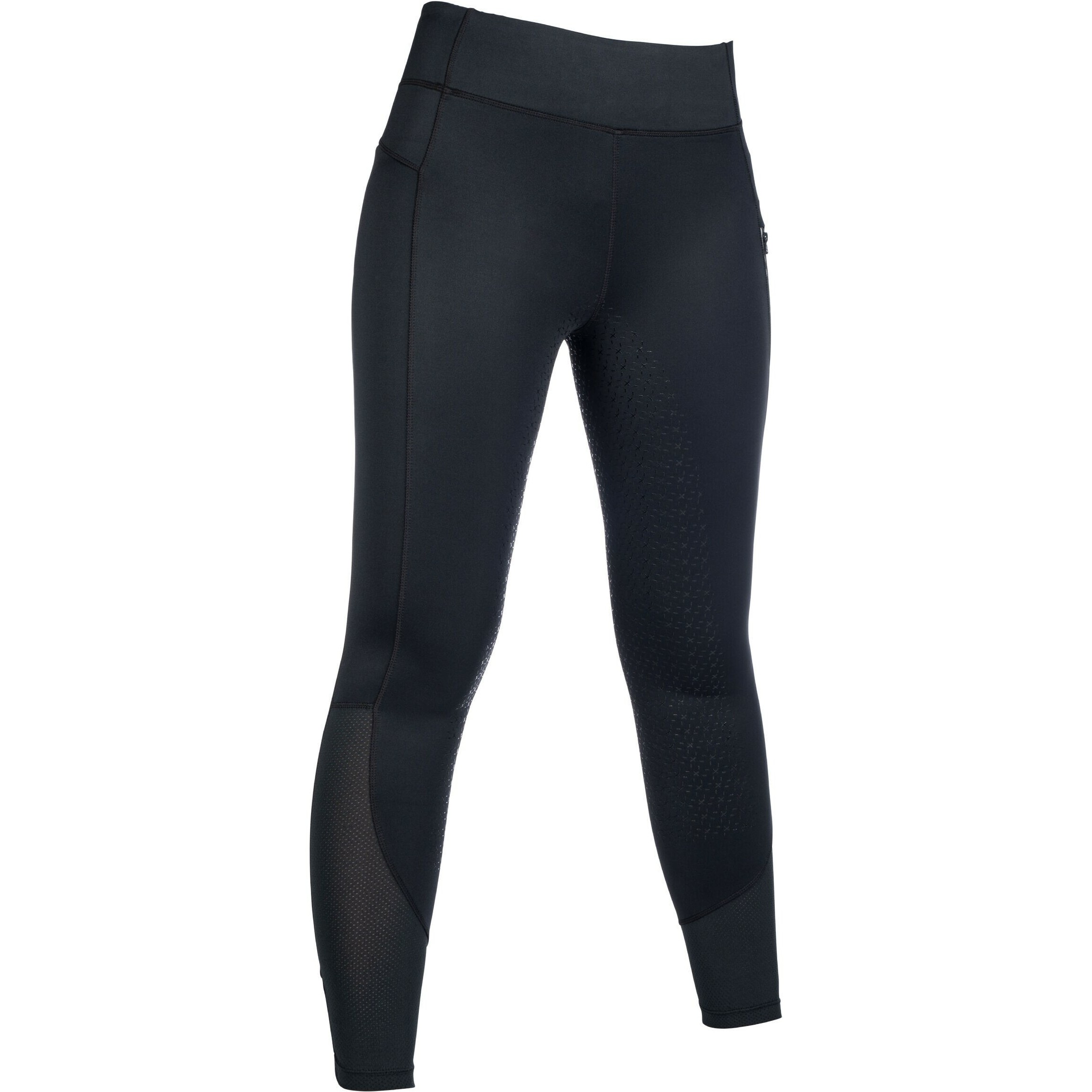 Kinder Reitleggings Silikon Vollbesatz HARBOUR ISLAND schwarz