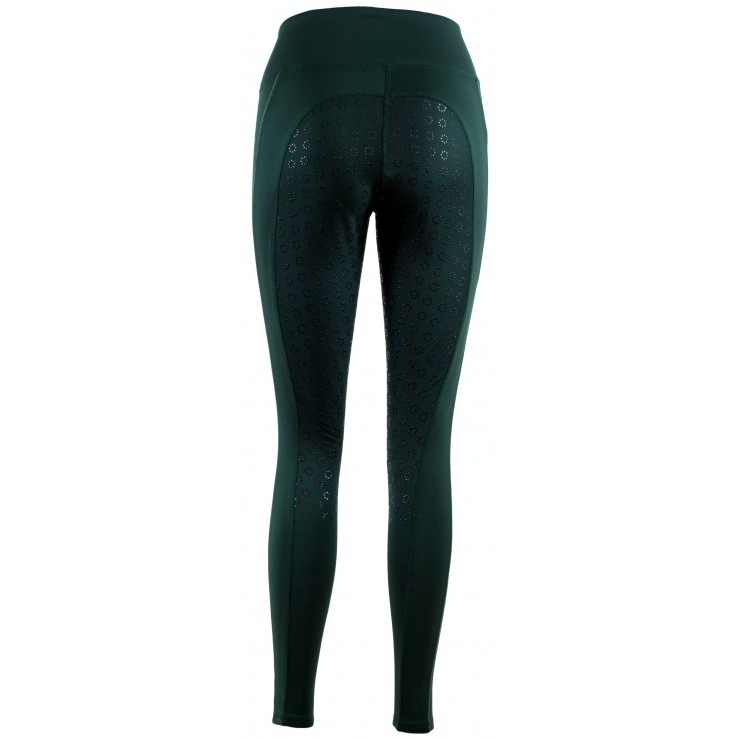 Winter Kinder Reitleggings Silikon Vollbesatz LISA grün