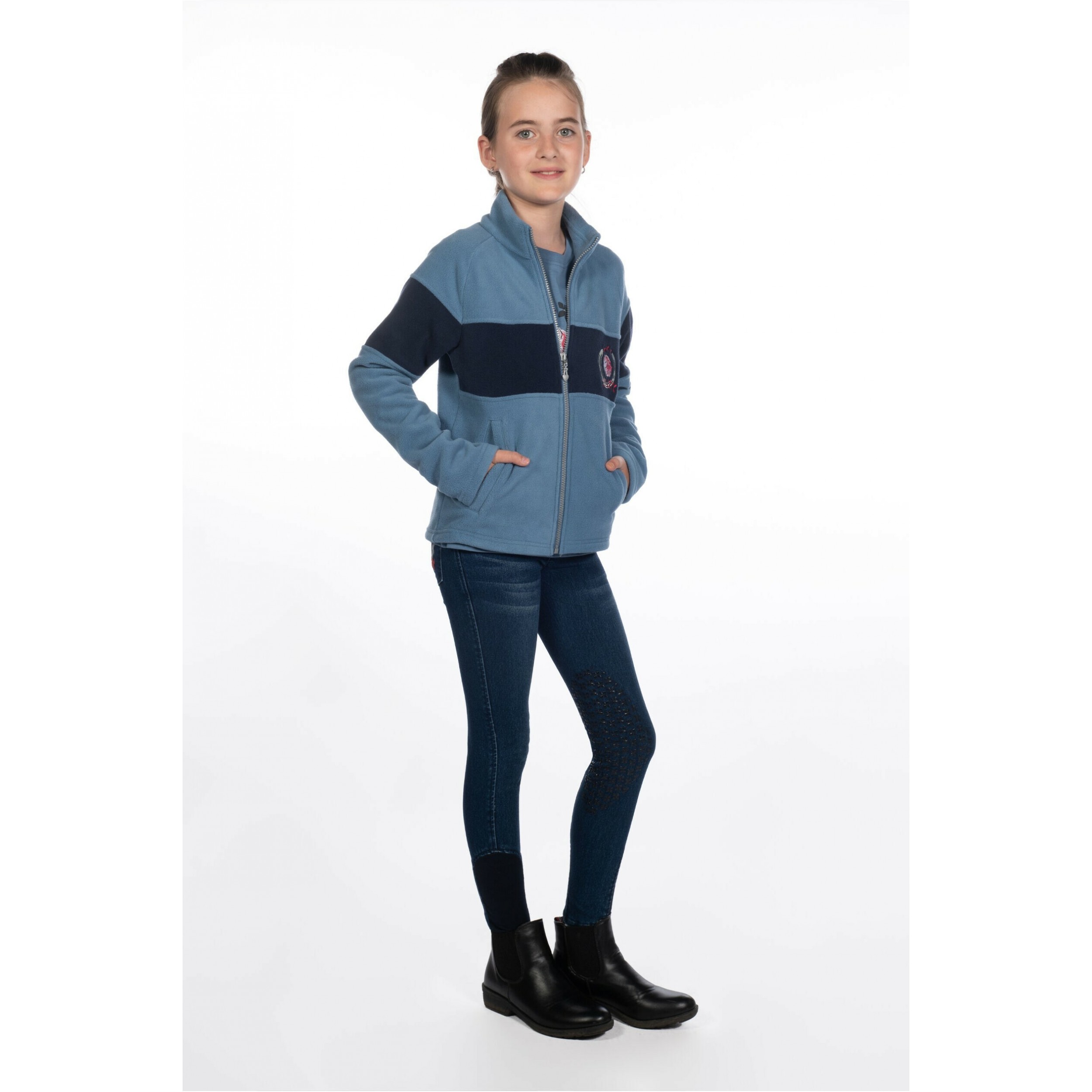 Kinder Fleecejacke AYMEE rauchblau