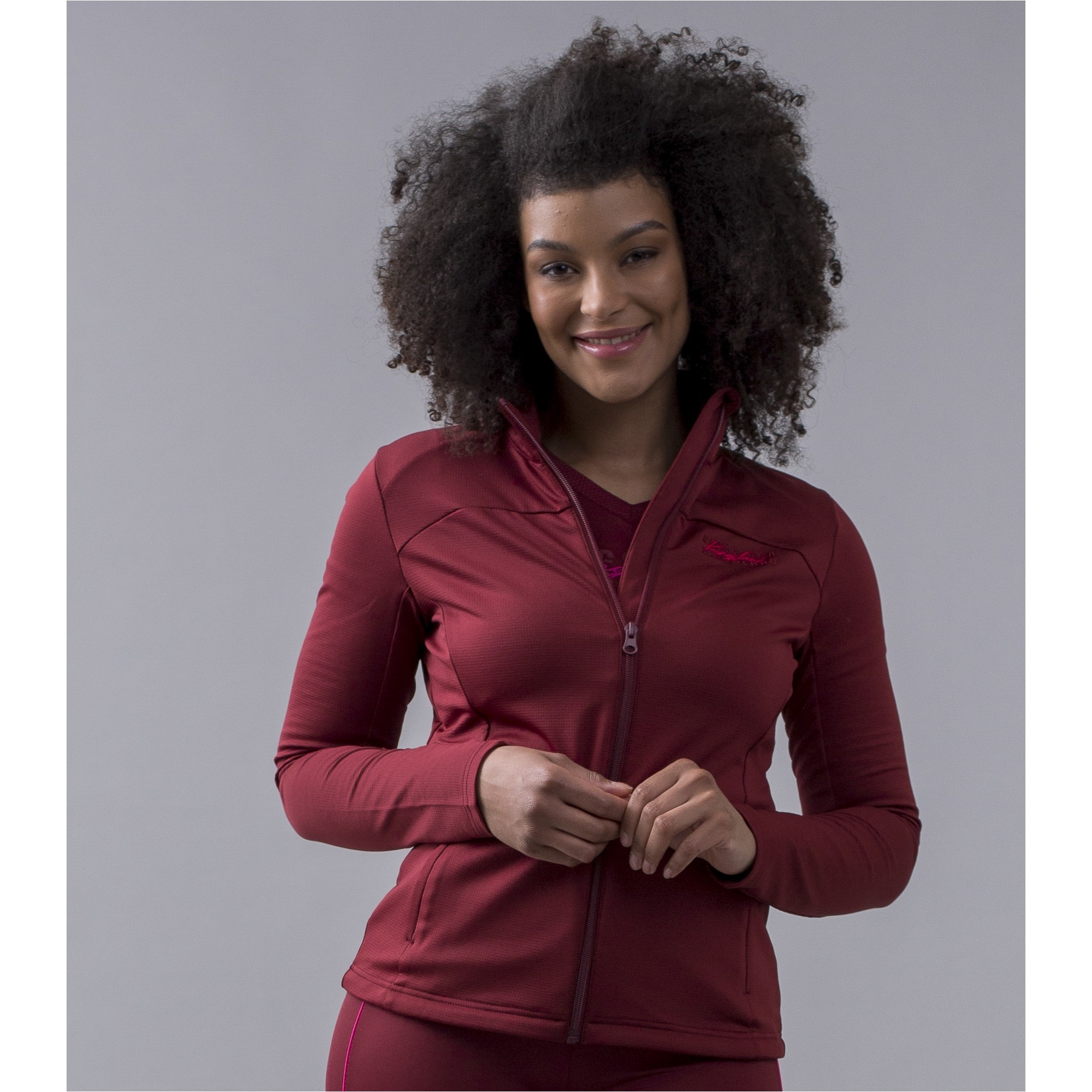 Damen Fleecejacke KLOlyvia burgundy