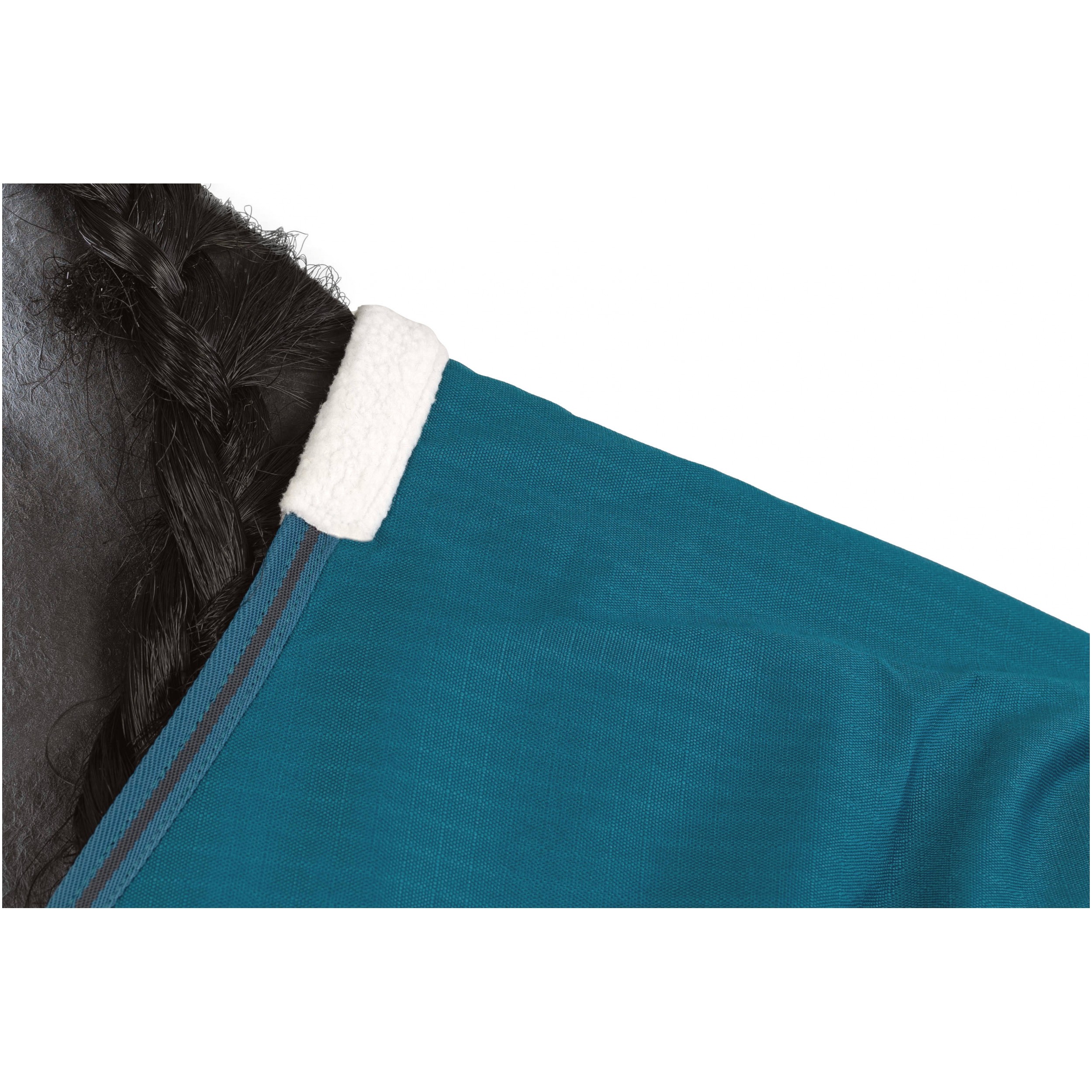 Weidedecke High Neck Polarfleece 600D BASICLINE petrol/graphit - Posten