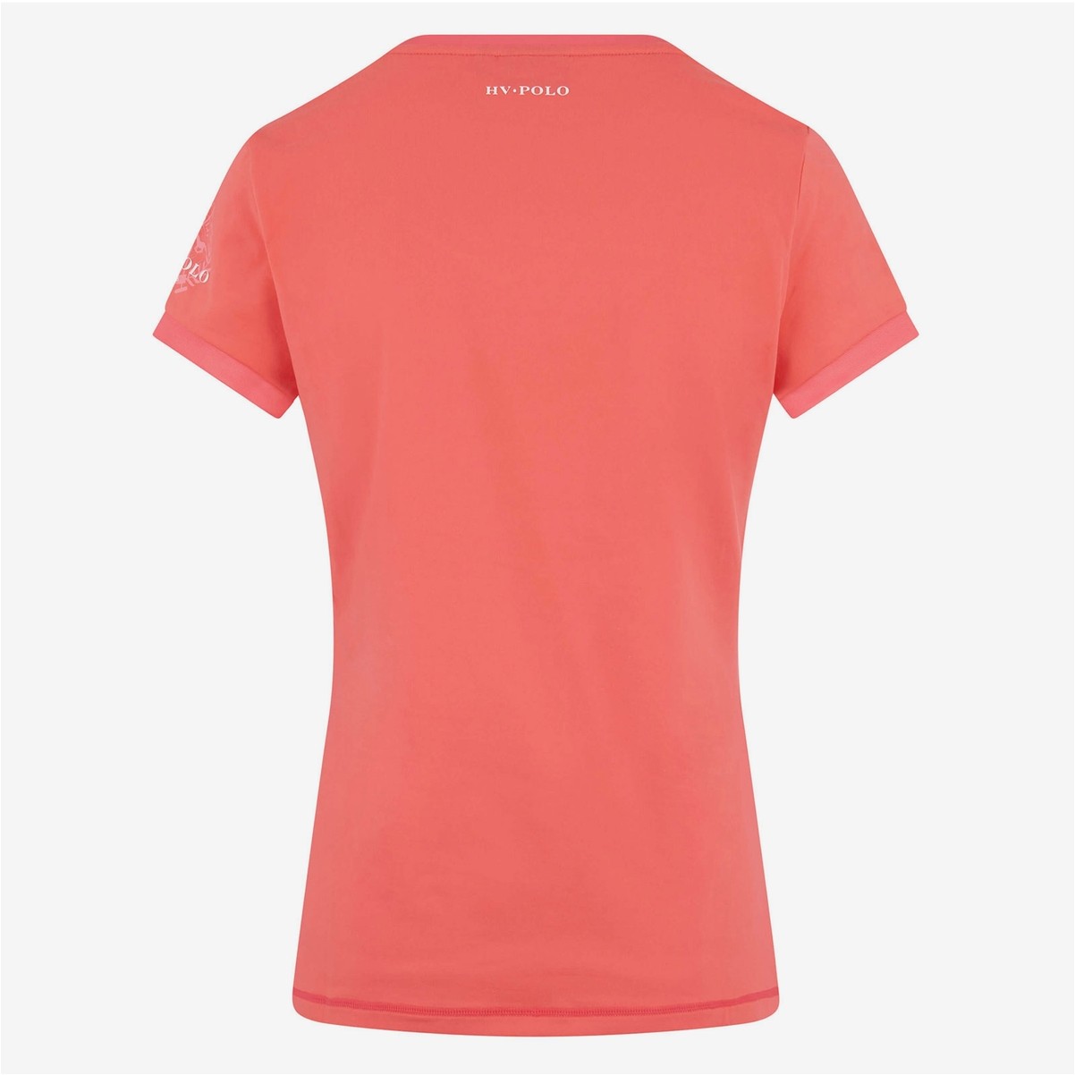 Damen T-Shirt HVPFavouritas Tech bright coral