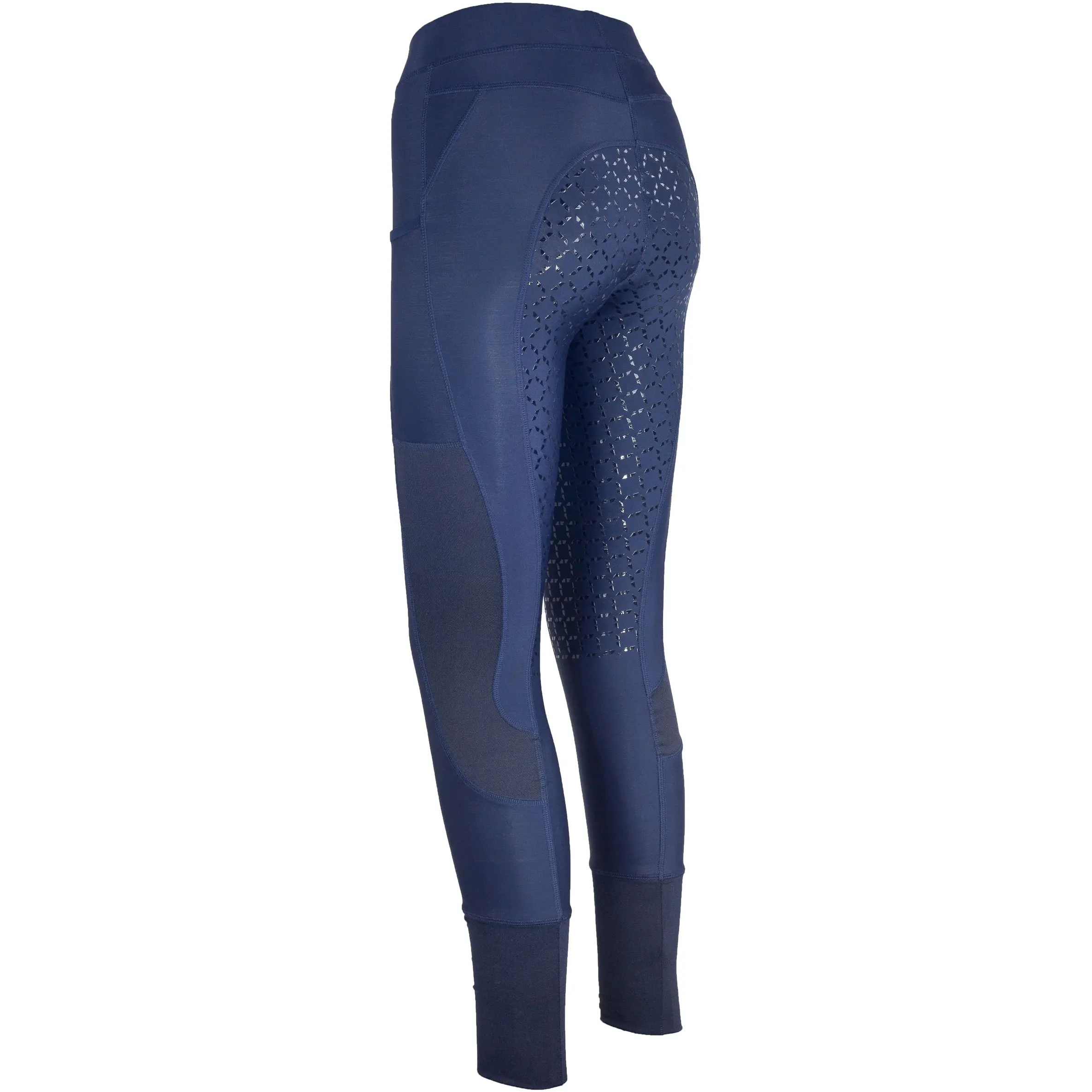 Damen Reitleggings Silikon Vollbesatz MESH dunkelblau