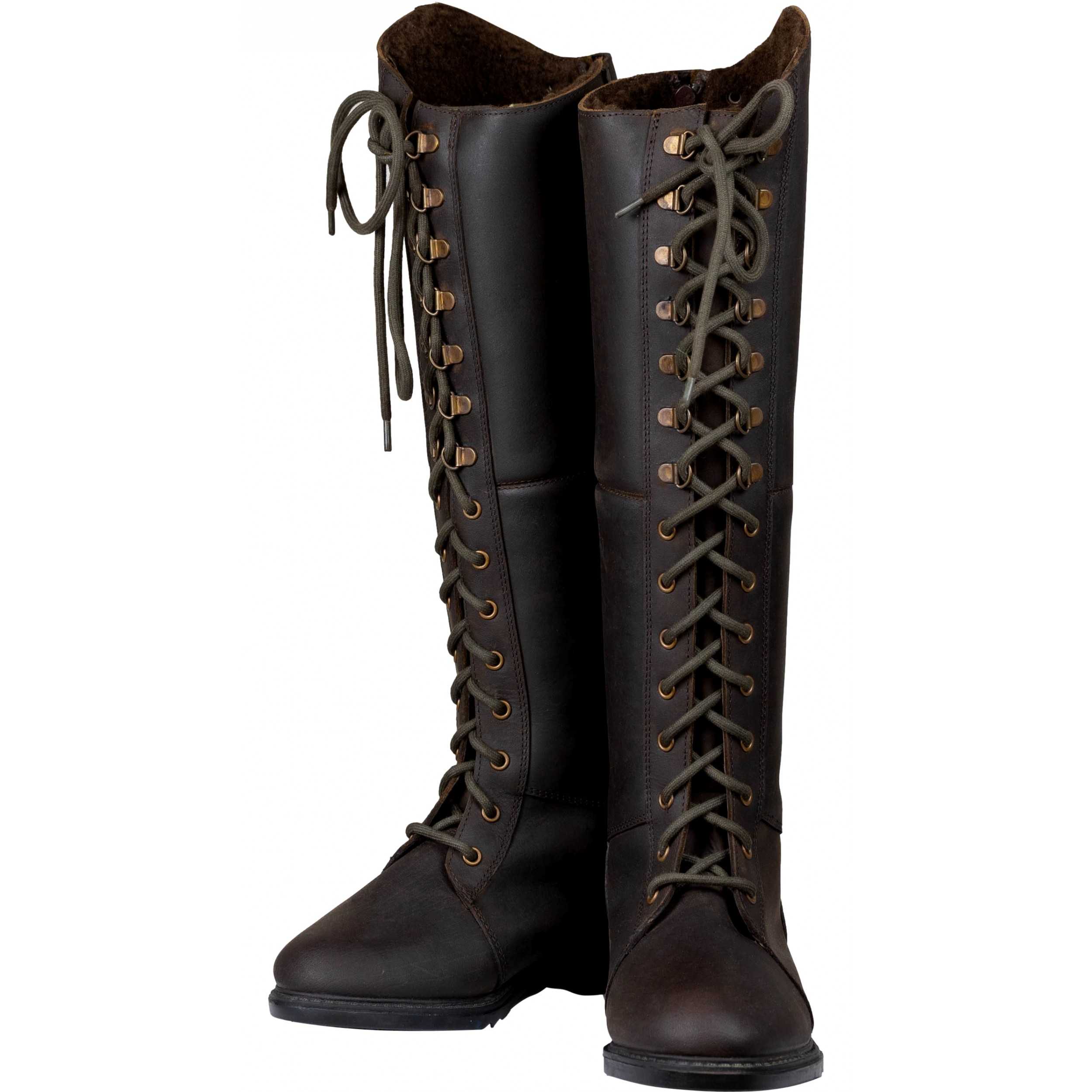 Winter Damen Reitstiefel PERTH Echtleder braun