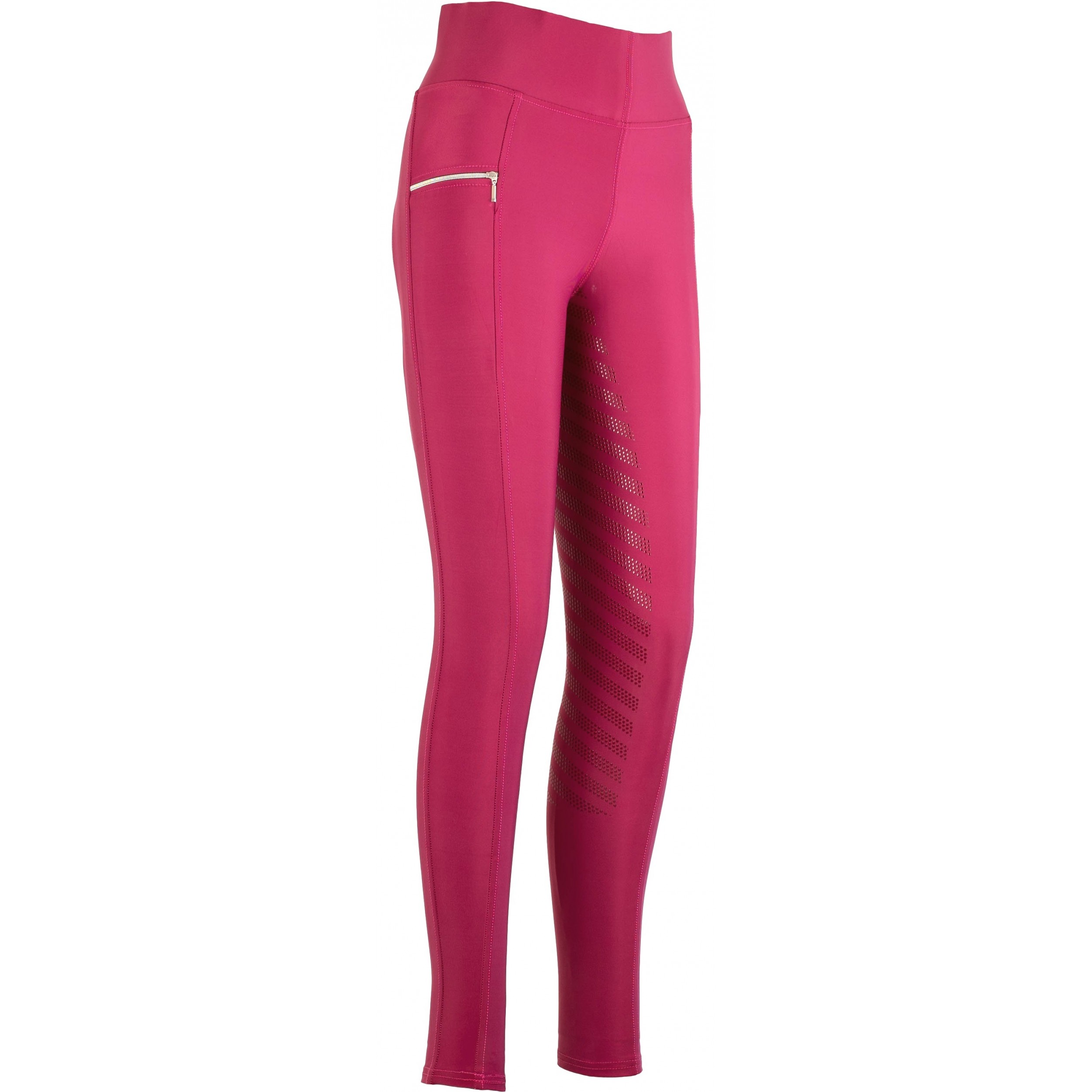 Kinder Reitleggings Silikon Vollbesatz FENJA burgundy