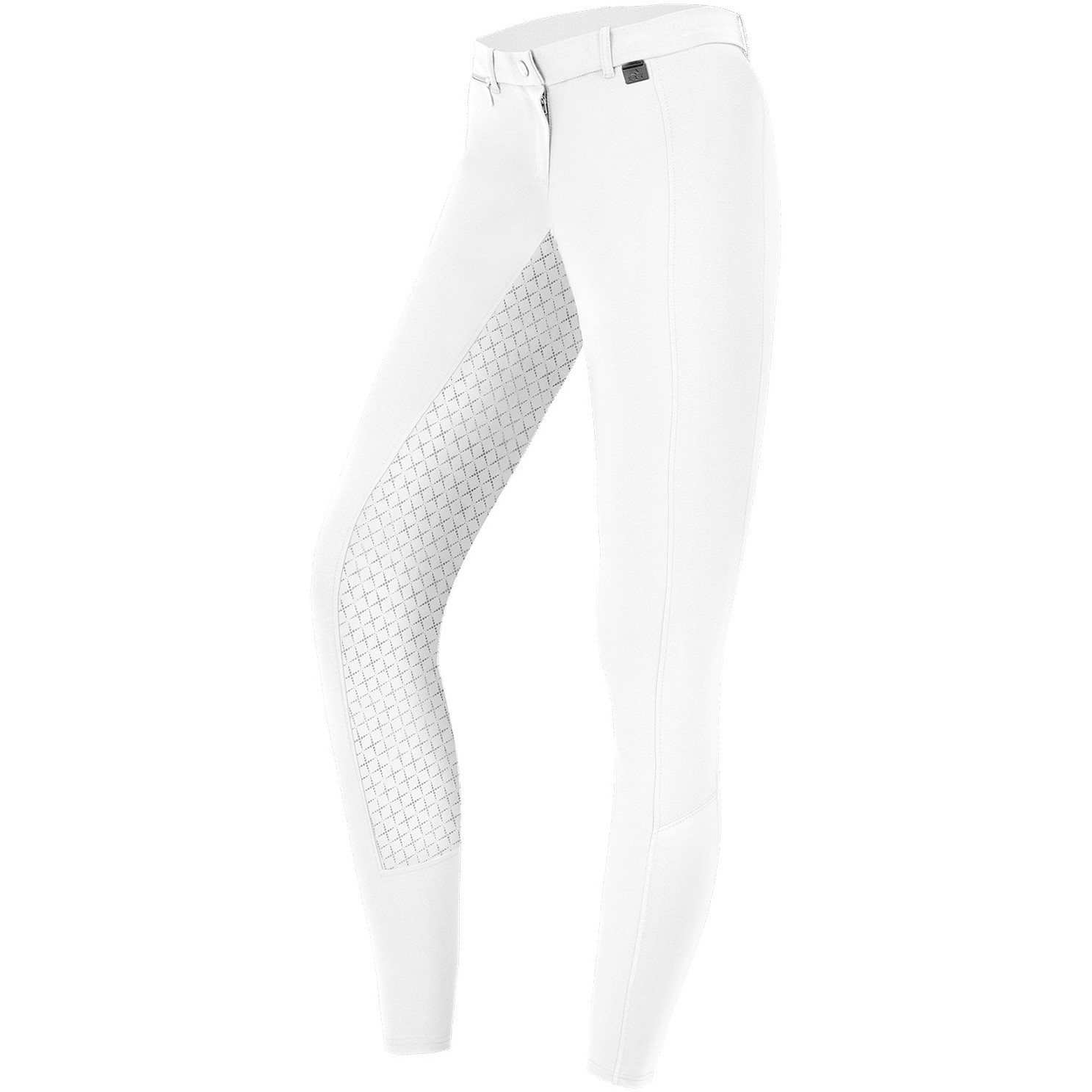 Damen Reithose Silikon Vollbesatz MICRO SPORT weiß