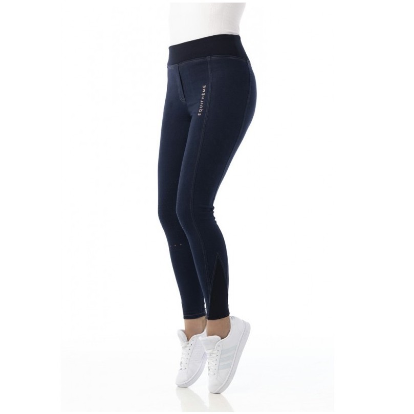 Damen Reitleggings Silikon Kniebesatz LOLA marineblau