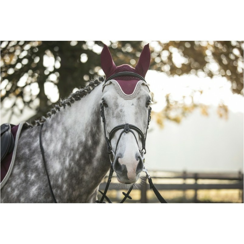 Fliegenhaube ELEGANCE bordeaux/champagner