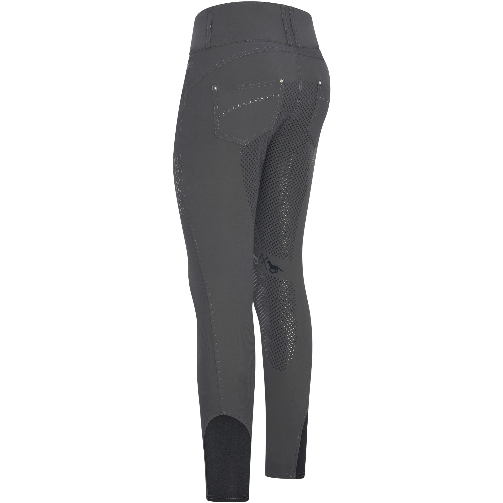 Winter Damen Reithose Silikon Vollbesatz HVPElena ultimate grau