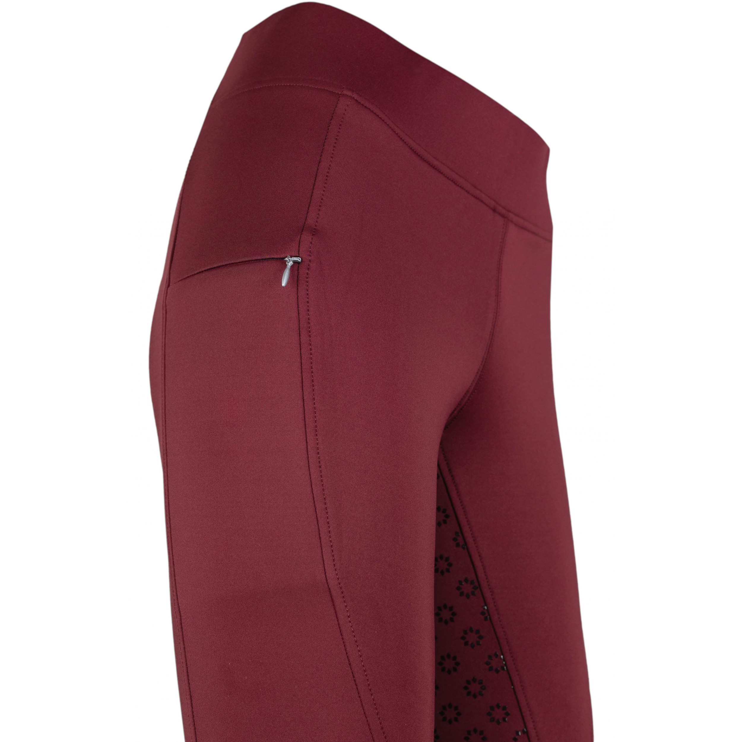 Winter Kinder Reitleggings Silikon Vollbesatz THEA merlot