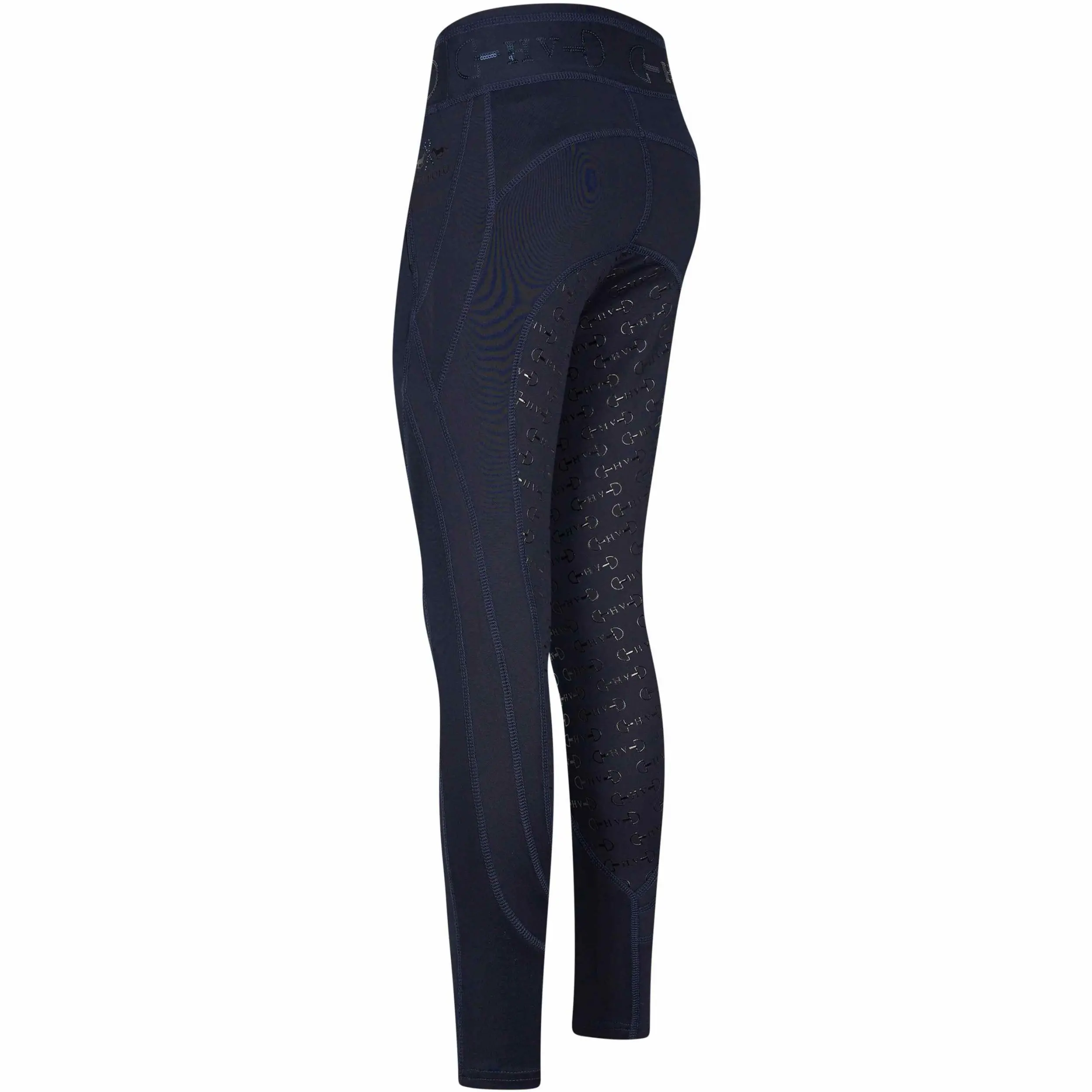 Kinder Reitleggings Silikon Vollbesatz HVPEllis navy