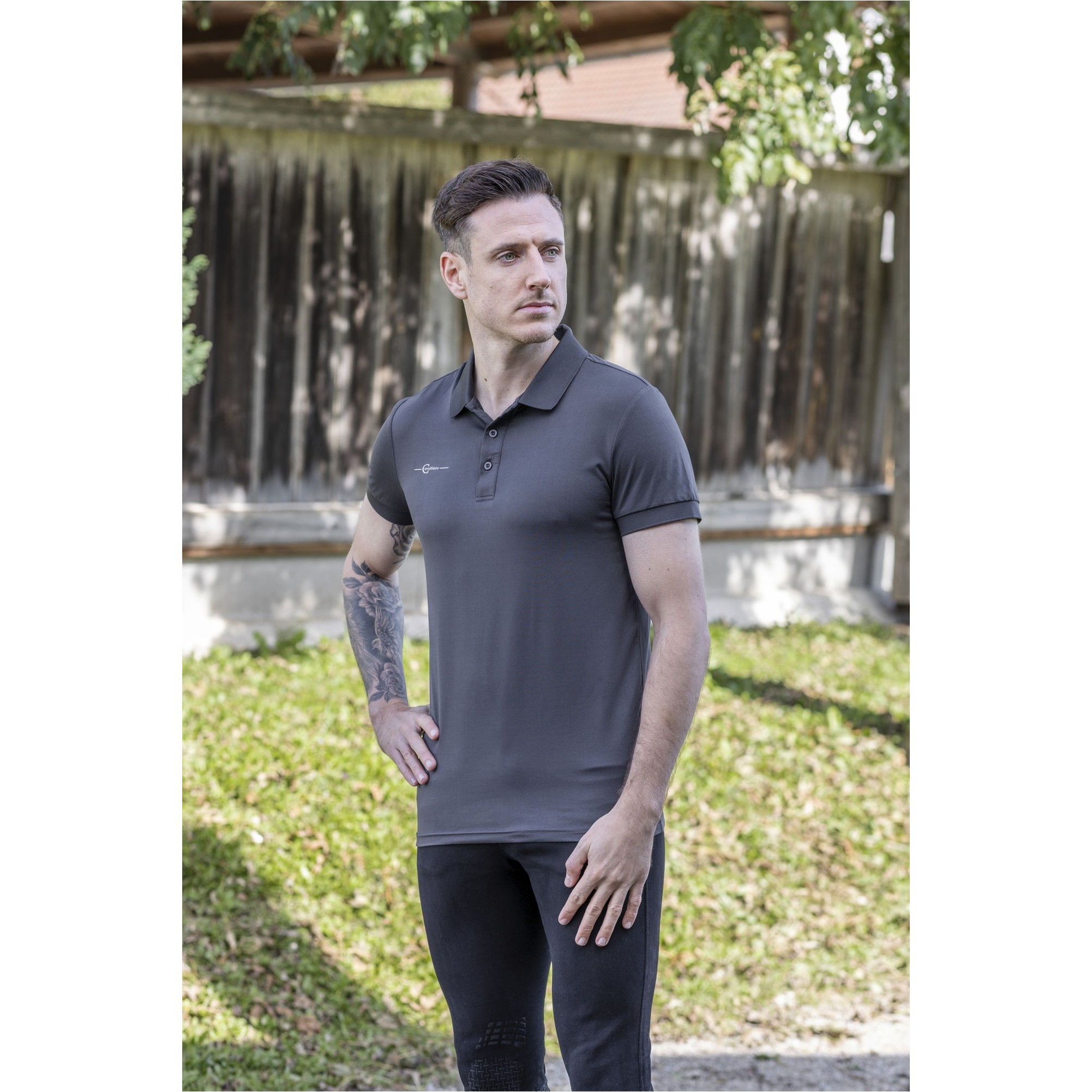 Herren Poloshirt graphite