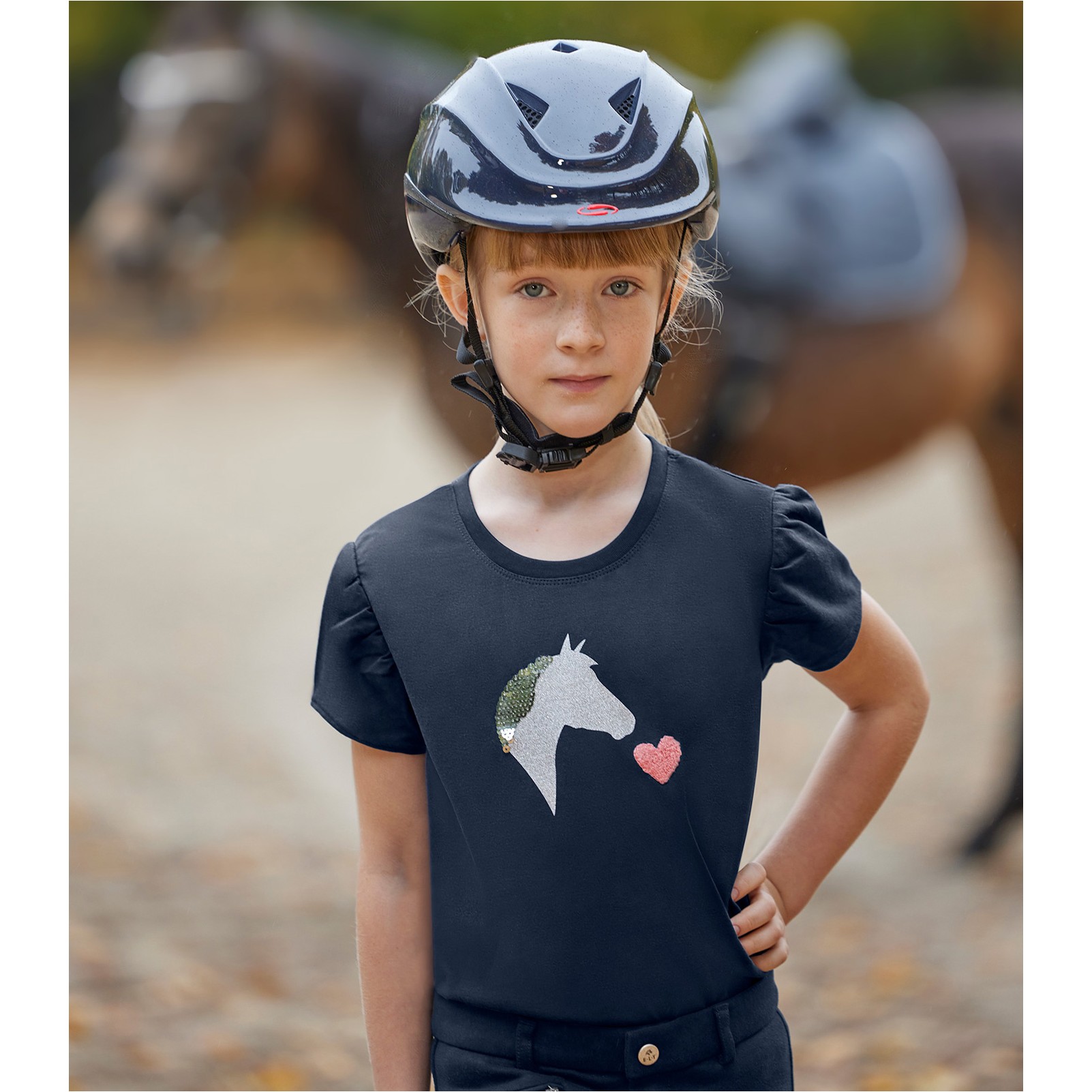 Kinder T-Shirt LUCKY LILY nachtblau