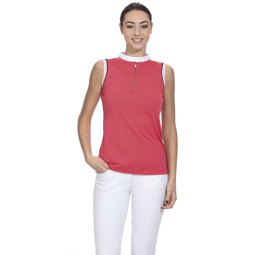 Damen Turniershirt ärmellos SMOFF fuchsia