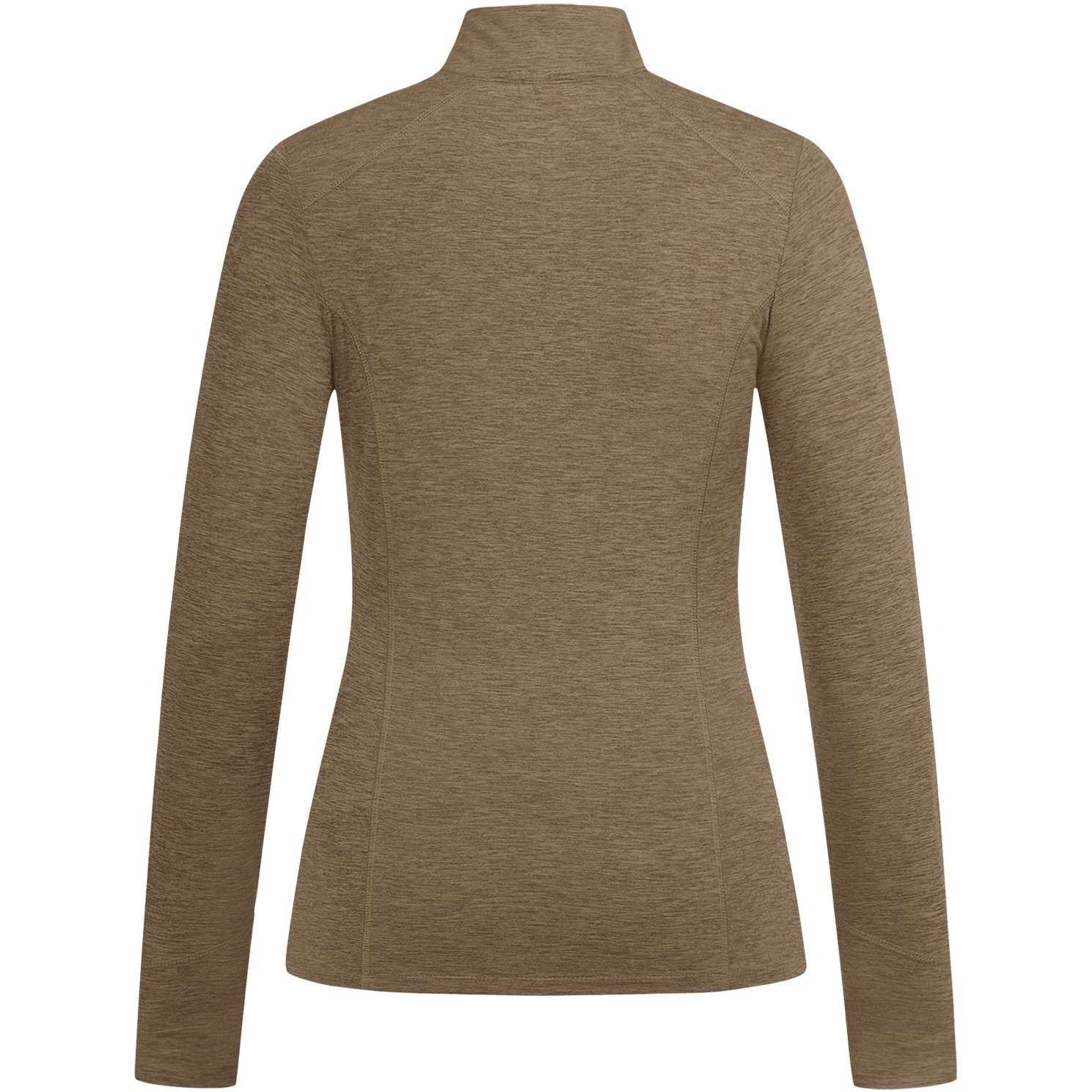 Damen Funktions-Zip-Shirt MILANO cappuccino mélange