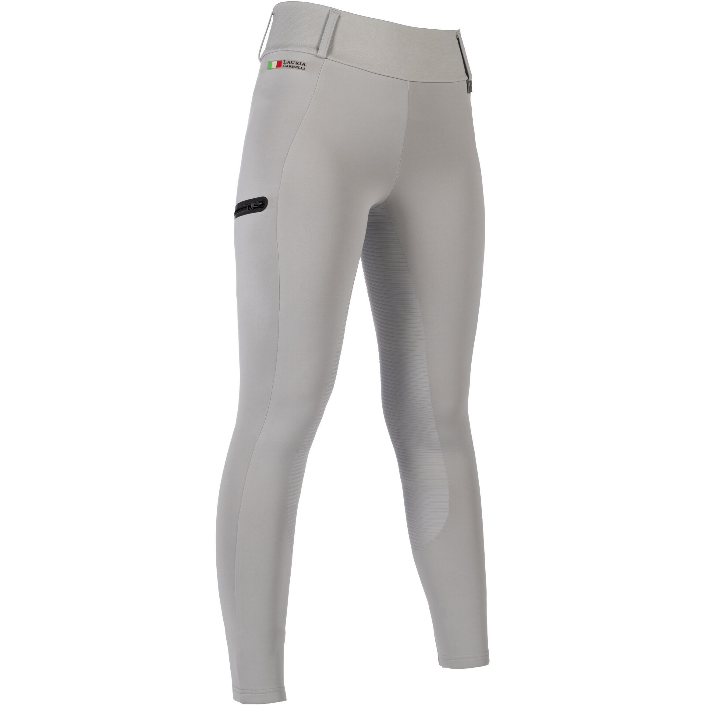 Winter Damen Reitleggings Silikon Vollbesatz LIVIGNO steingrau