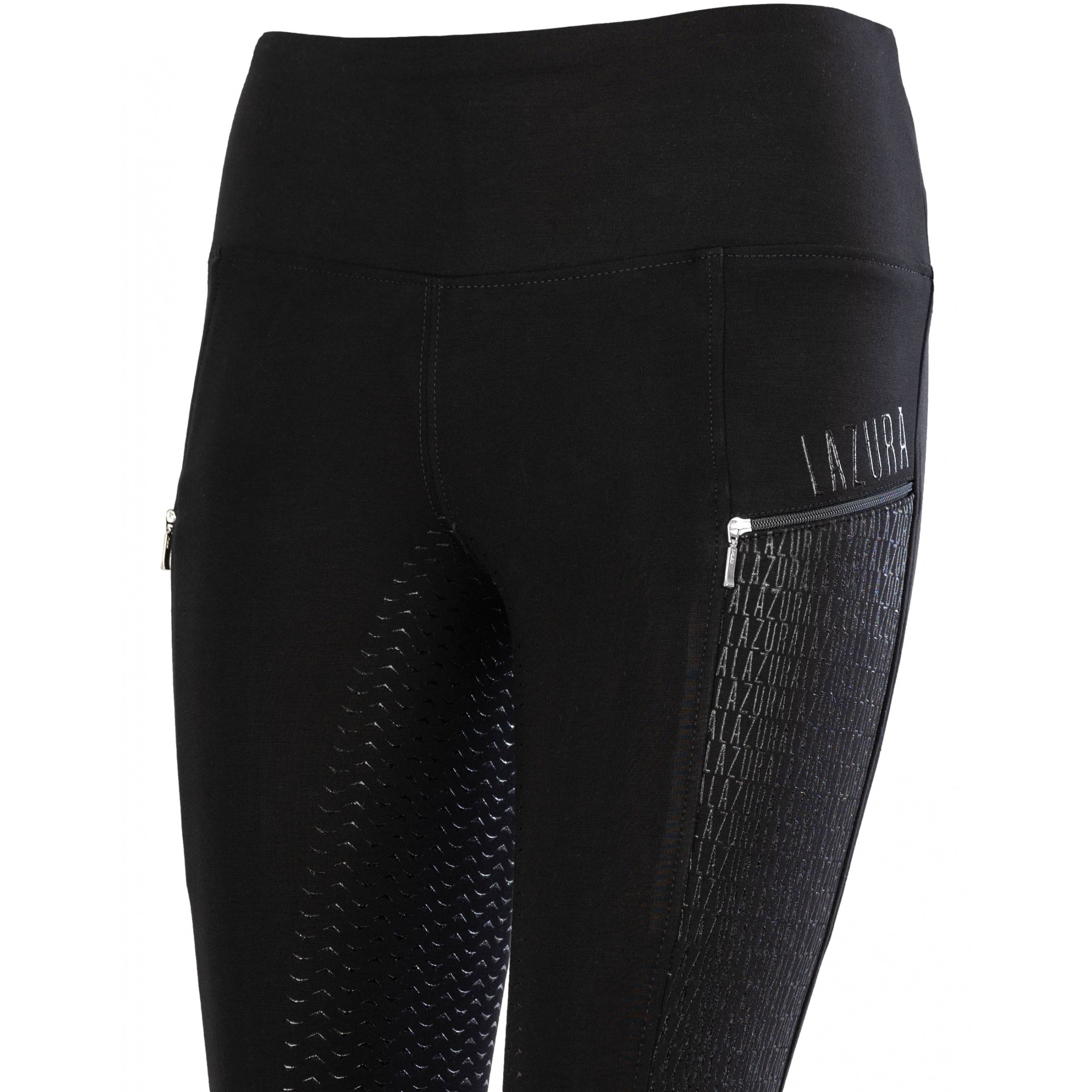 Damen Reitleggings Silikon Vollbesatz DIANA schwarz