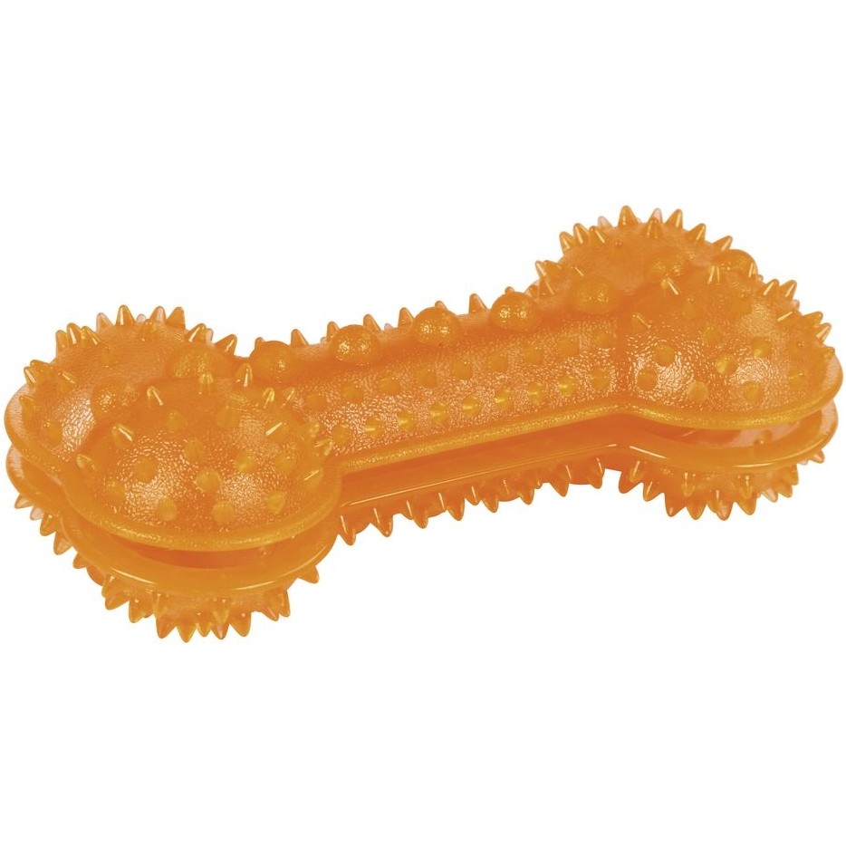 Hundespielzeug befüllbar ToyFastic KNOCHEN orange 13x6x4,5cm 