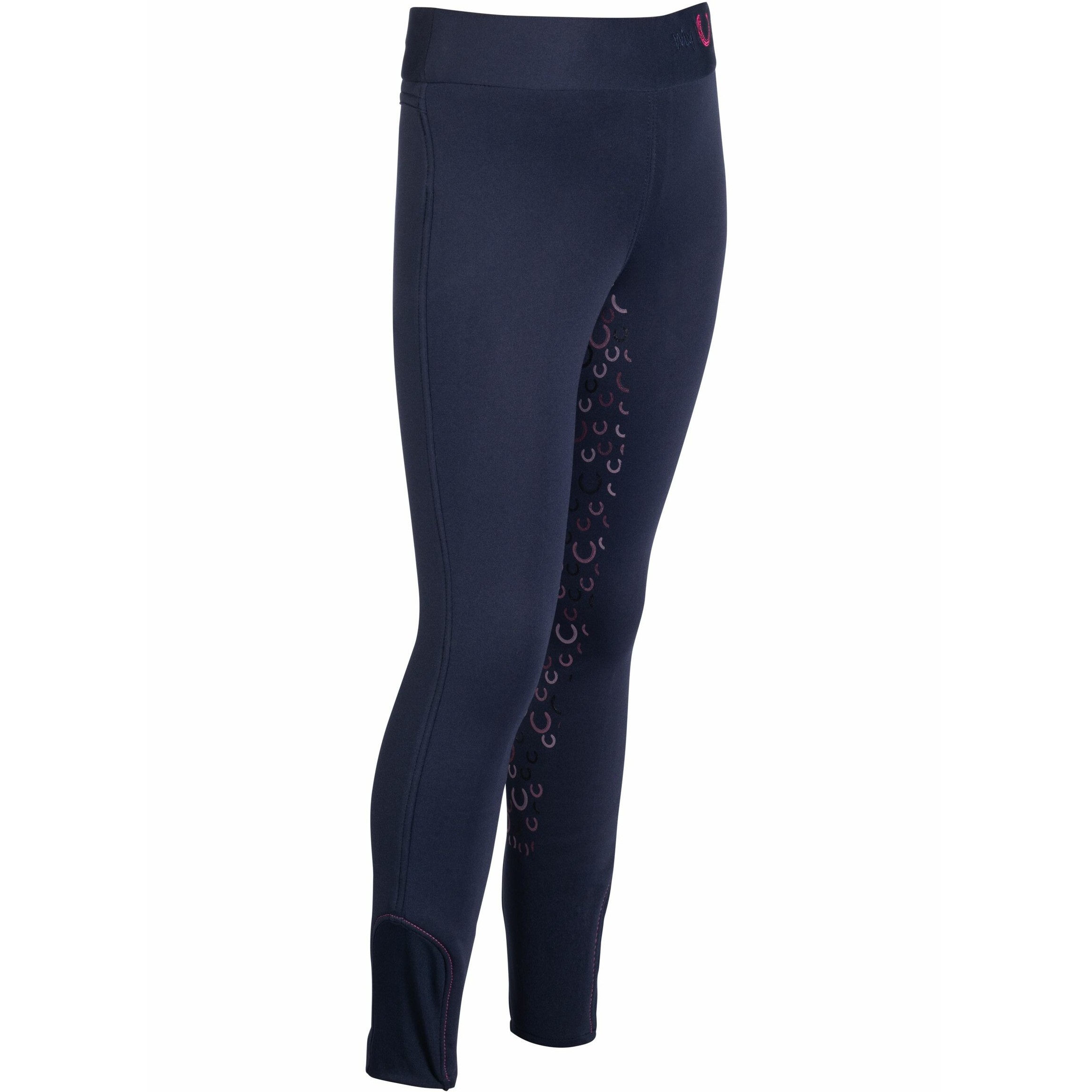 Winter Kinder Reitleggings Silikon Vollbesatz ALVA dunkelblau