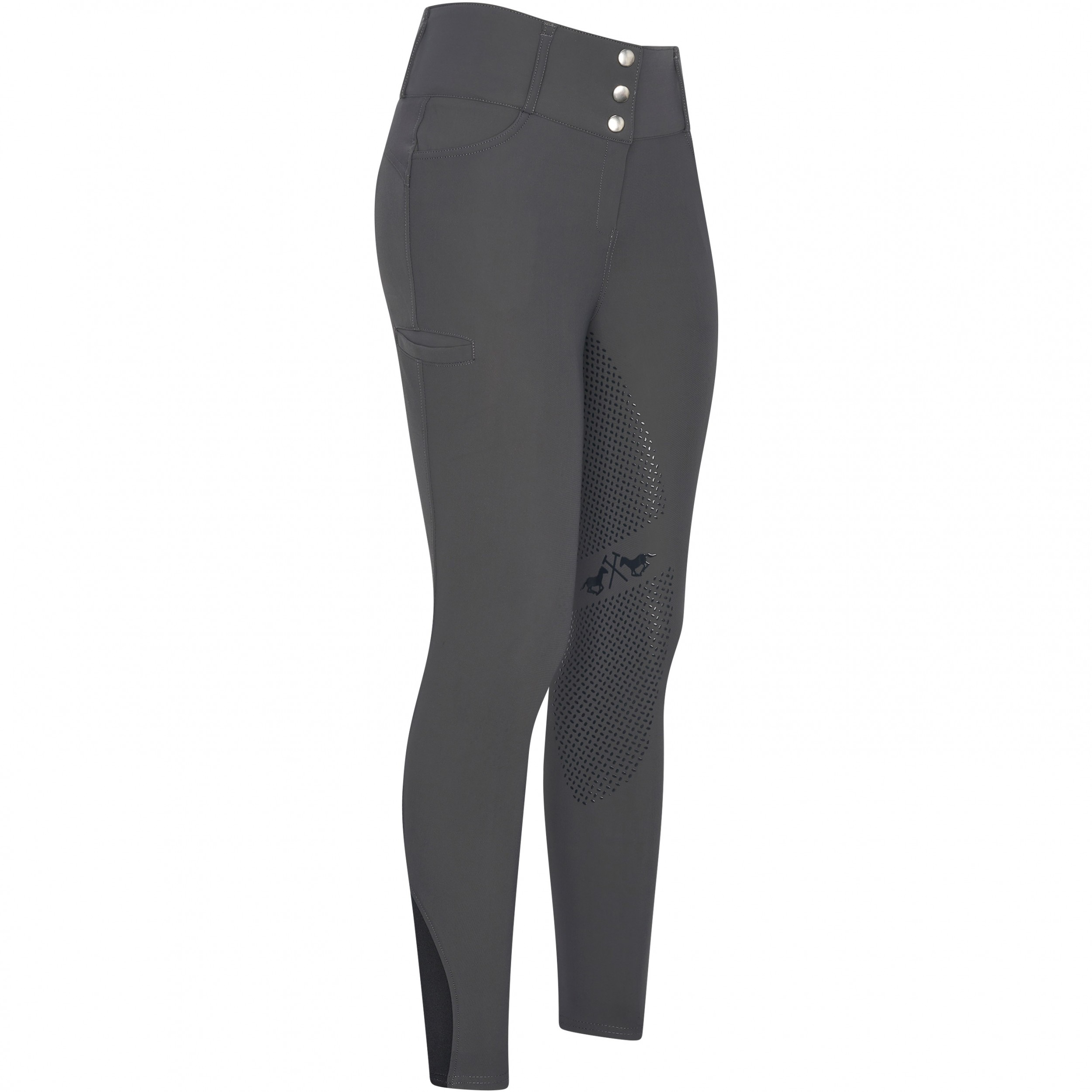 Winter Damen Reithose Silikon Vollbesatz HVPElena ultimate grau