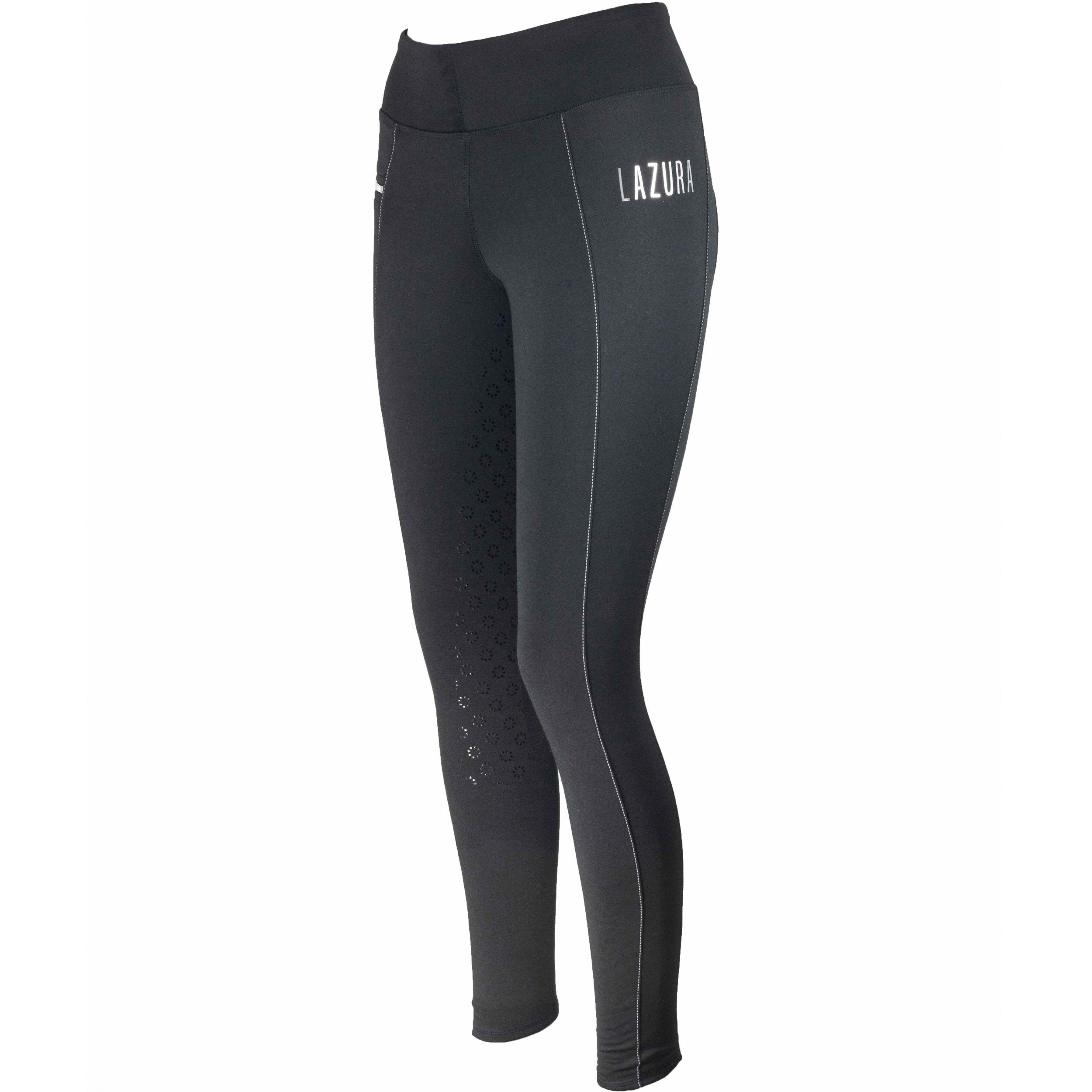 Winter Damen Reitleggings Silikon Vollbesatz LISA schwarz