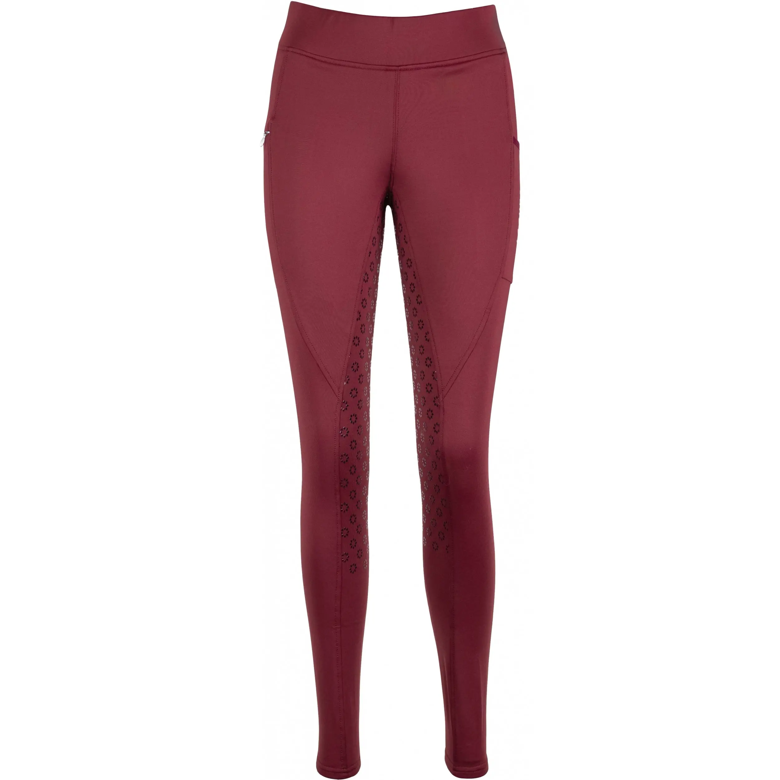 Winter Kinder Reitleggings Silikon Vollbesatz THEA merlot