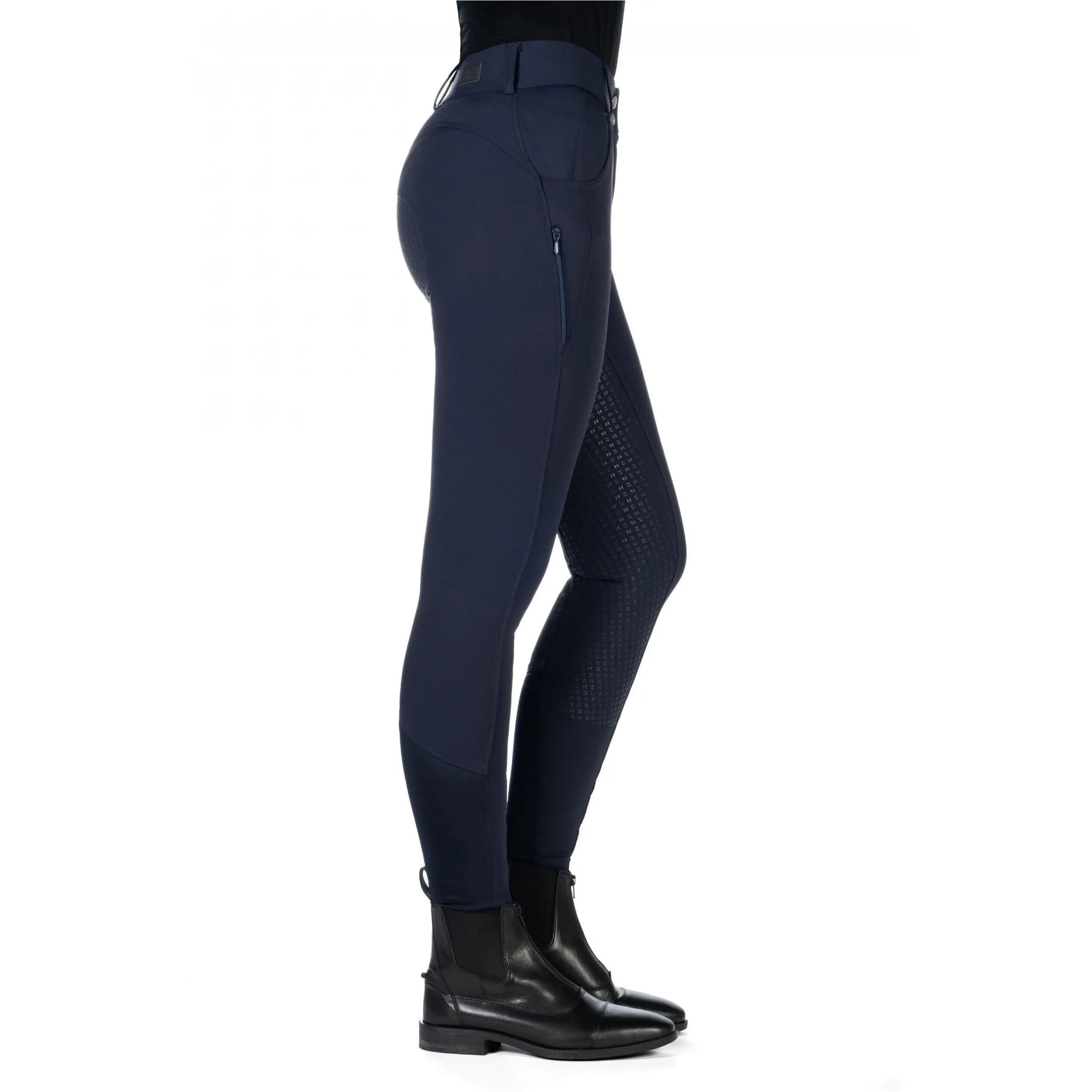 Damen Reithose Silikon Vollbesatz ARI MID RISE dunkelblau