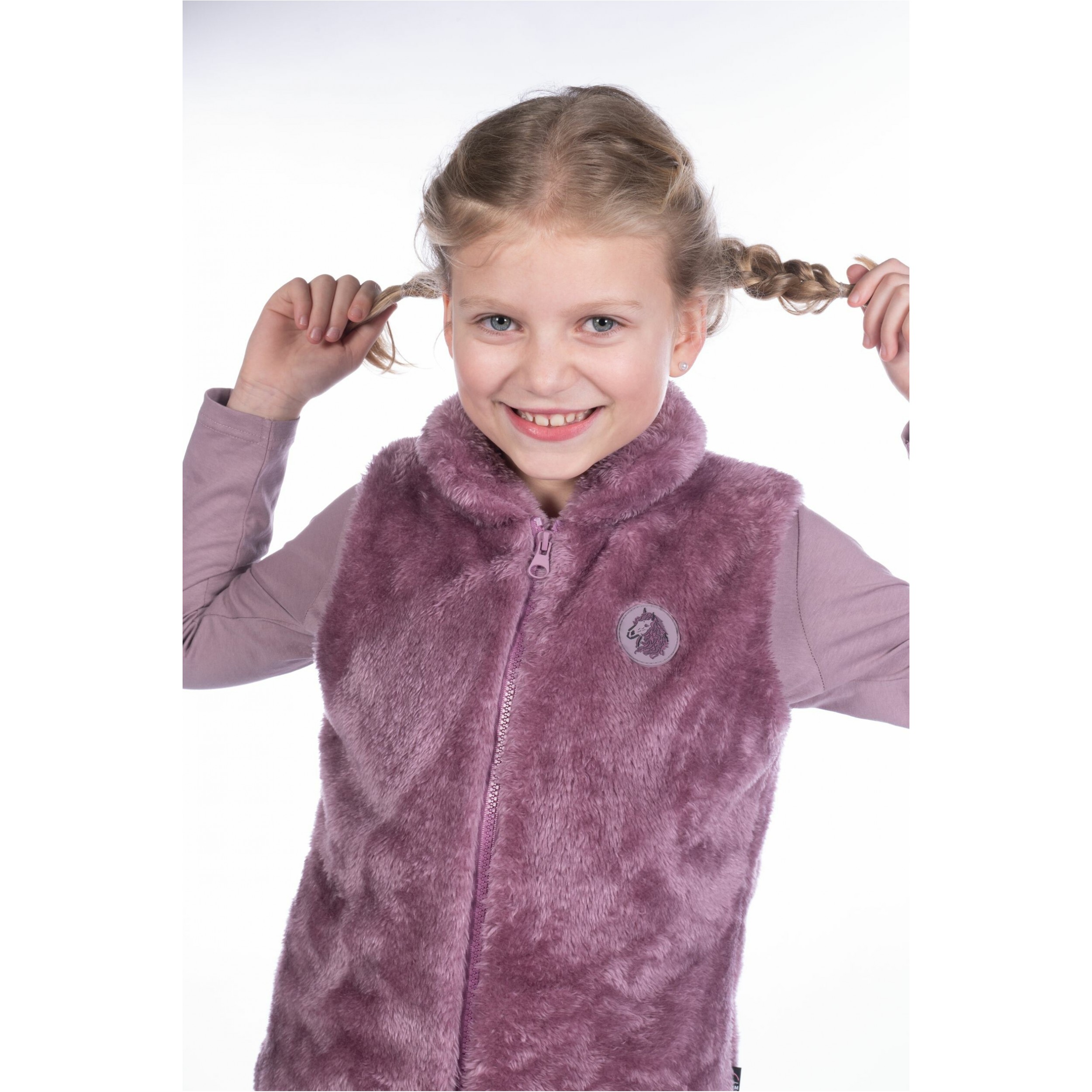 Winter Kinder Teddyweste ALVA lila