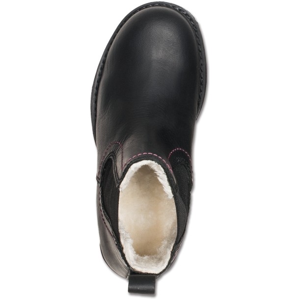 Winter Kinder Jodhpur Reitstiefelette CLASSIC Leder schwarz/silber