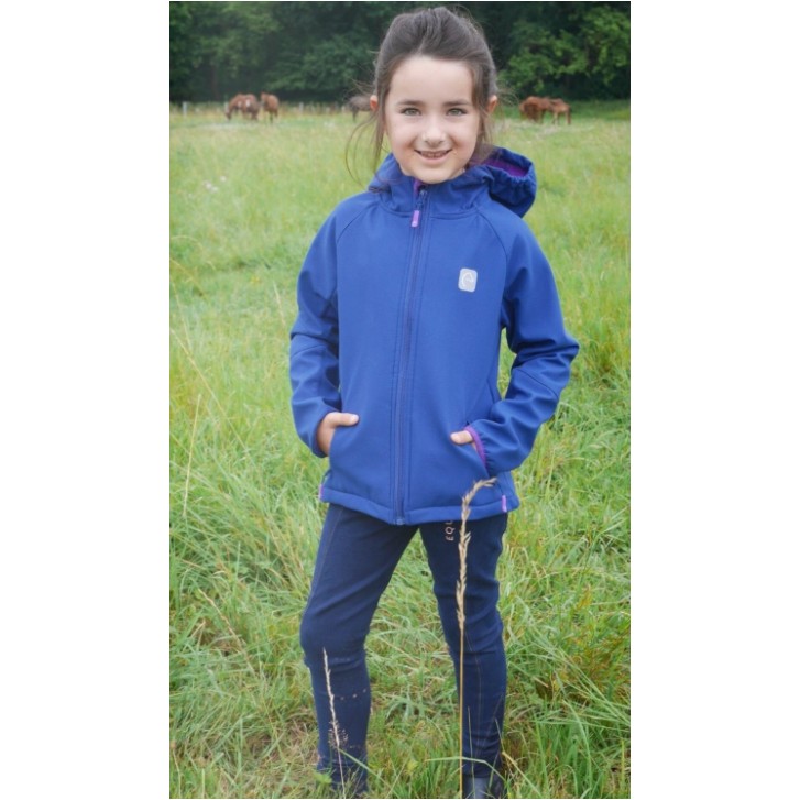 Kinder Reitjacke AMANDINE Softshell marineblau