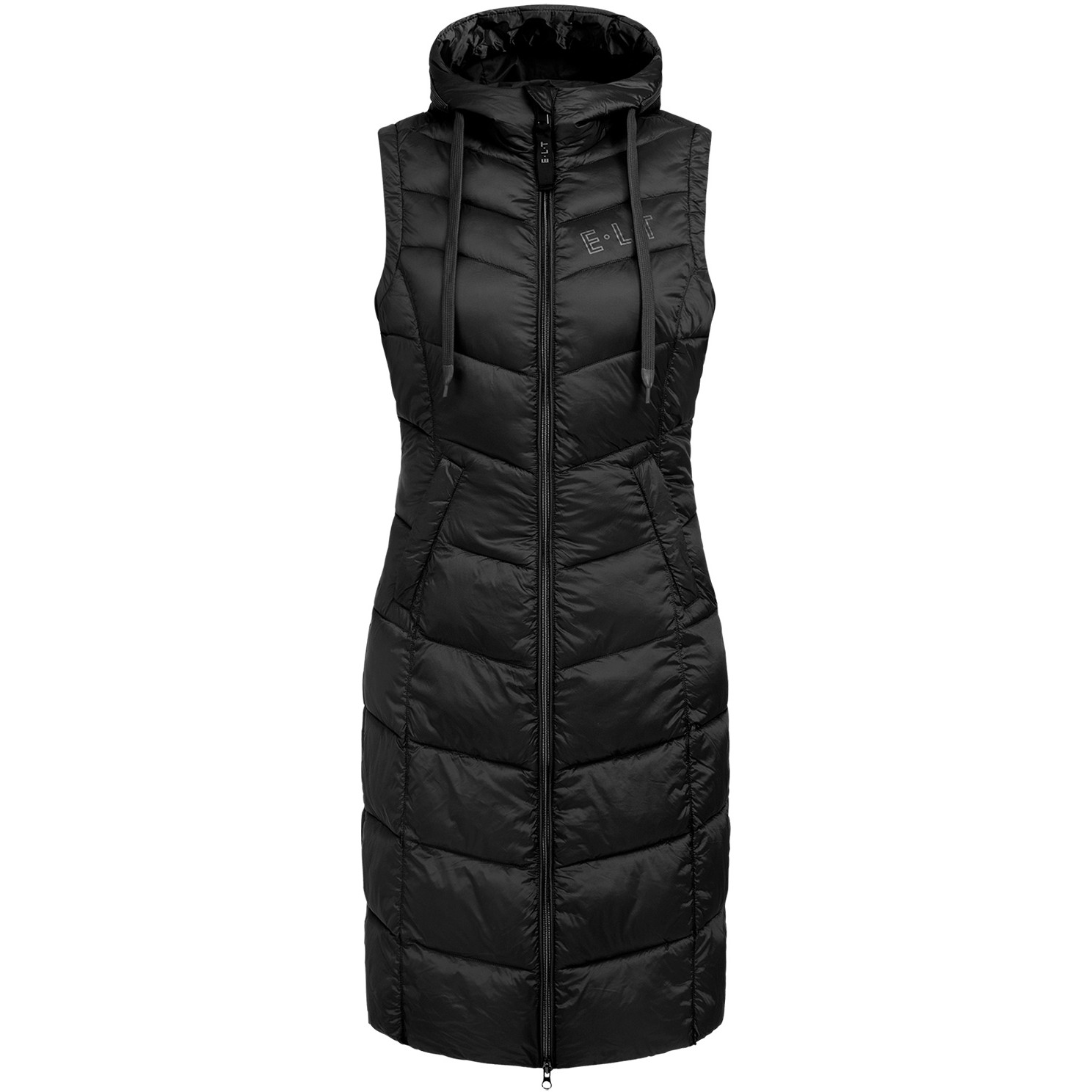 Damen Lightweight Longweste OSTENDE schwarz