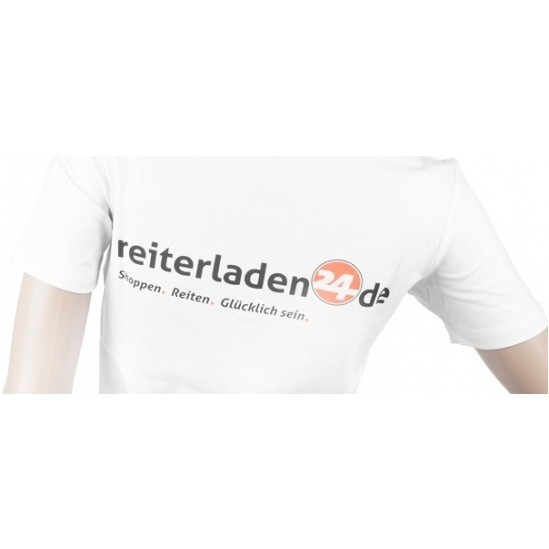 Herren Poloshirt -Reiterladen24- weiß/orange