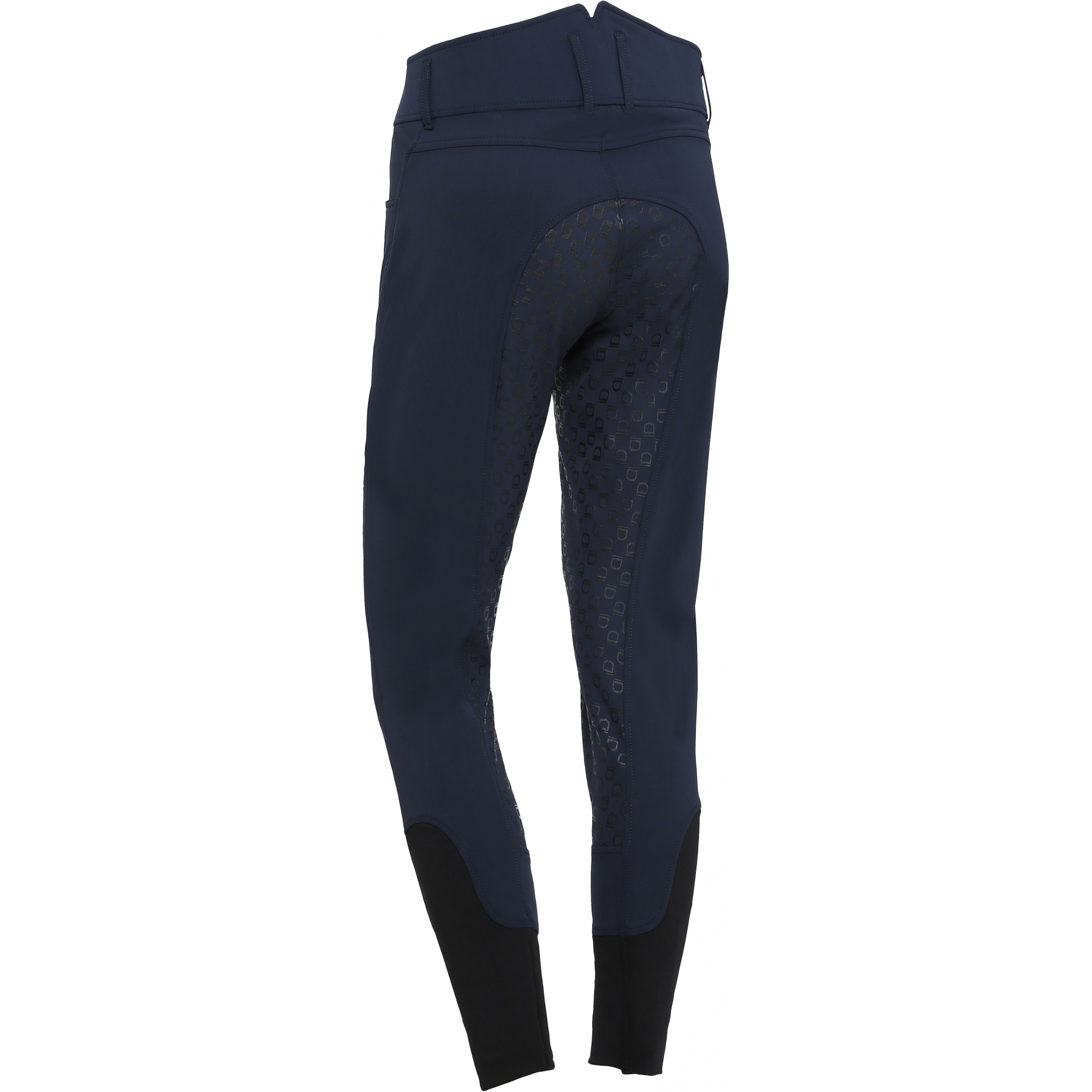 Damen Reithose Silikon Vollbesatz ANDALOUSE Hochbund blau