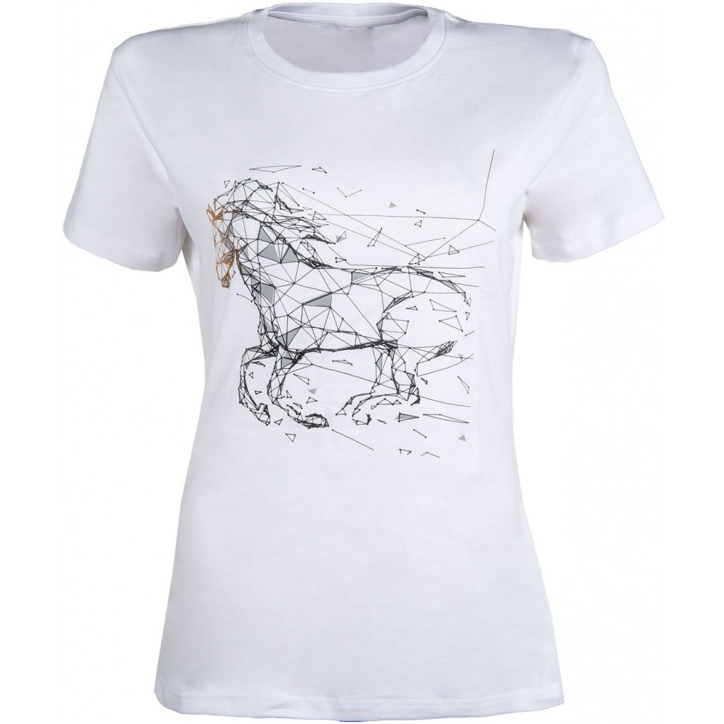 Damen T-Shirt GEOMETRICAL HORSE weiß