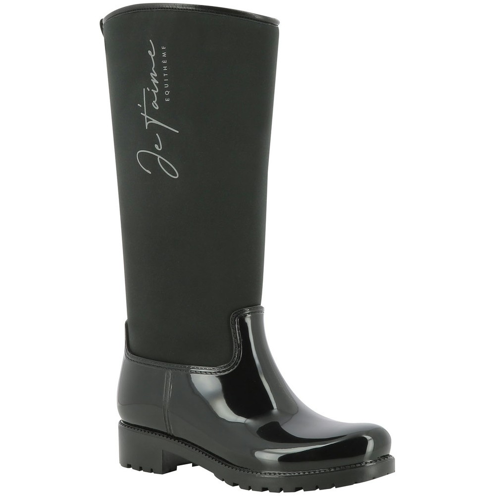 Damen Regenstiefel JE T'AIME schwarz