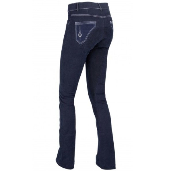 Damen Jodhpur Reithose Vollbesatz BASIC PLUS blau