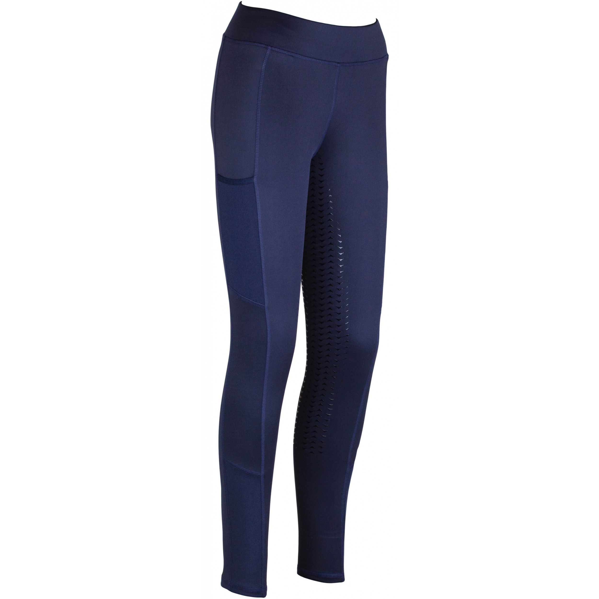 Winter Damen Reitleggings Silikon Vollbesatz EMILIA nachtblau