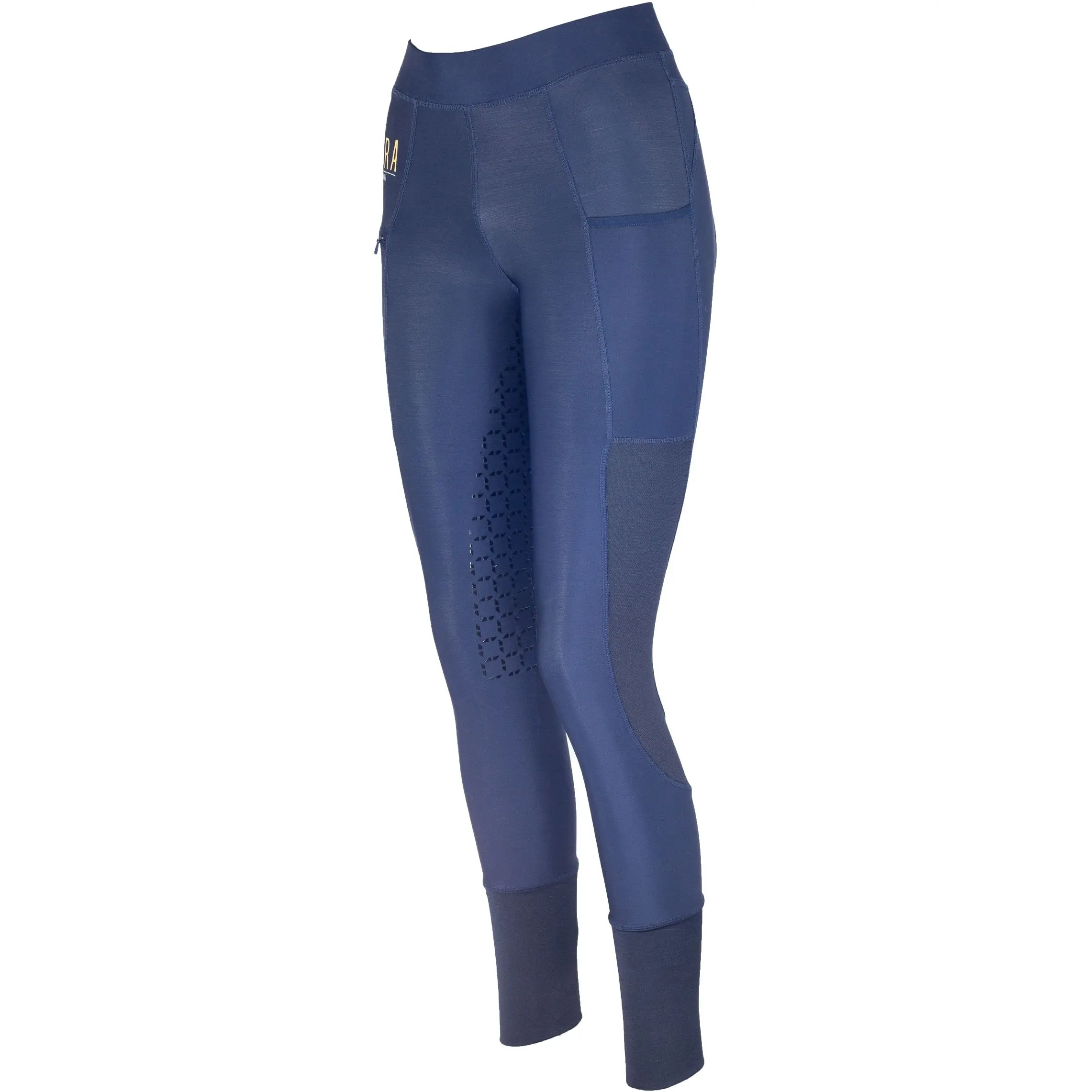 Damen Reitleggings Silikon Vollbesatz MESH dunkelblau