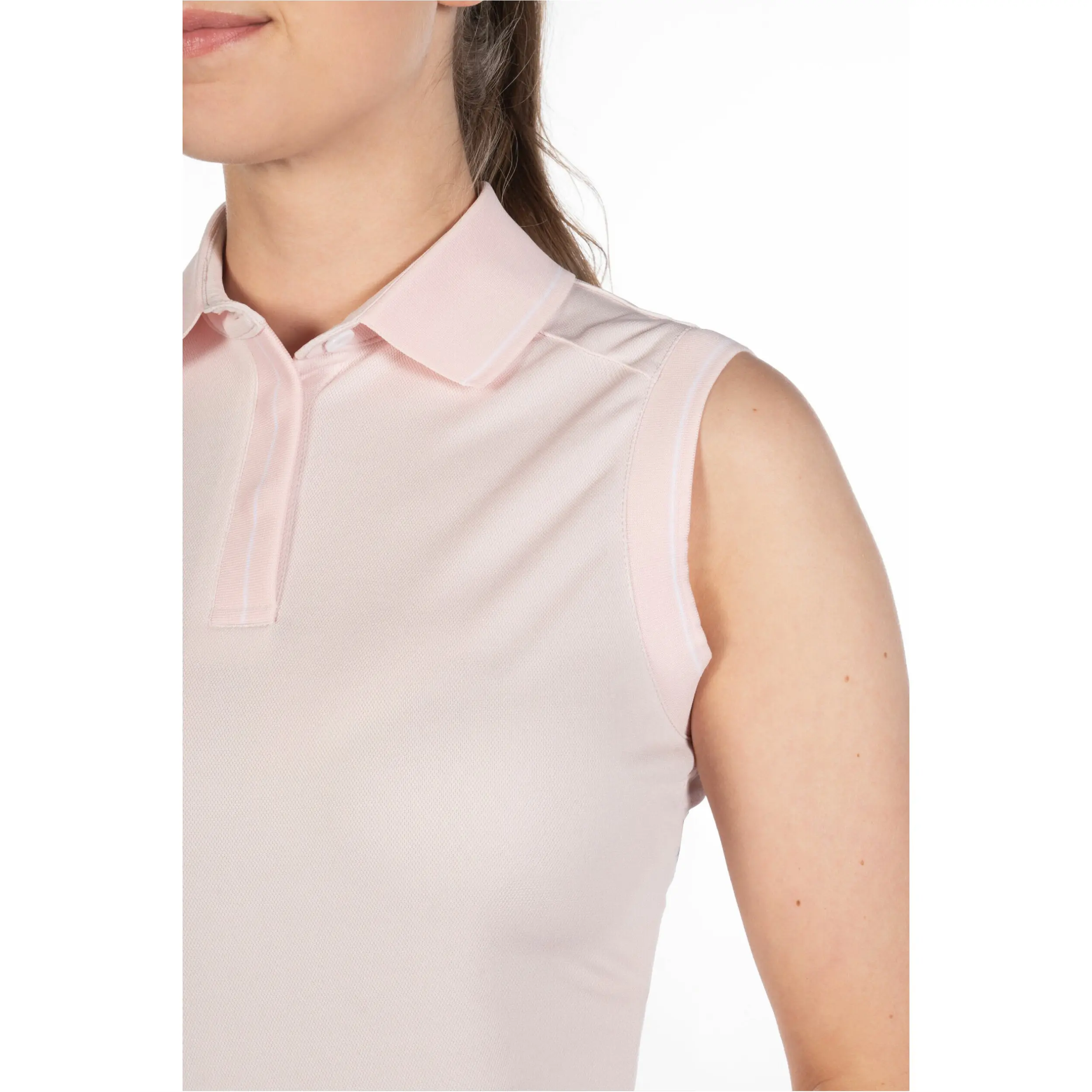 Damen Poloshirt ärmellos CATHERINE hellrosa