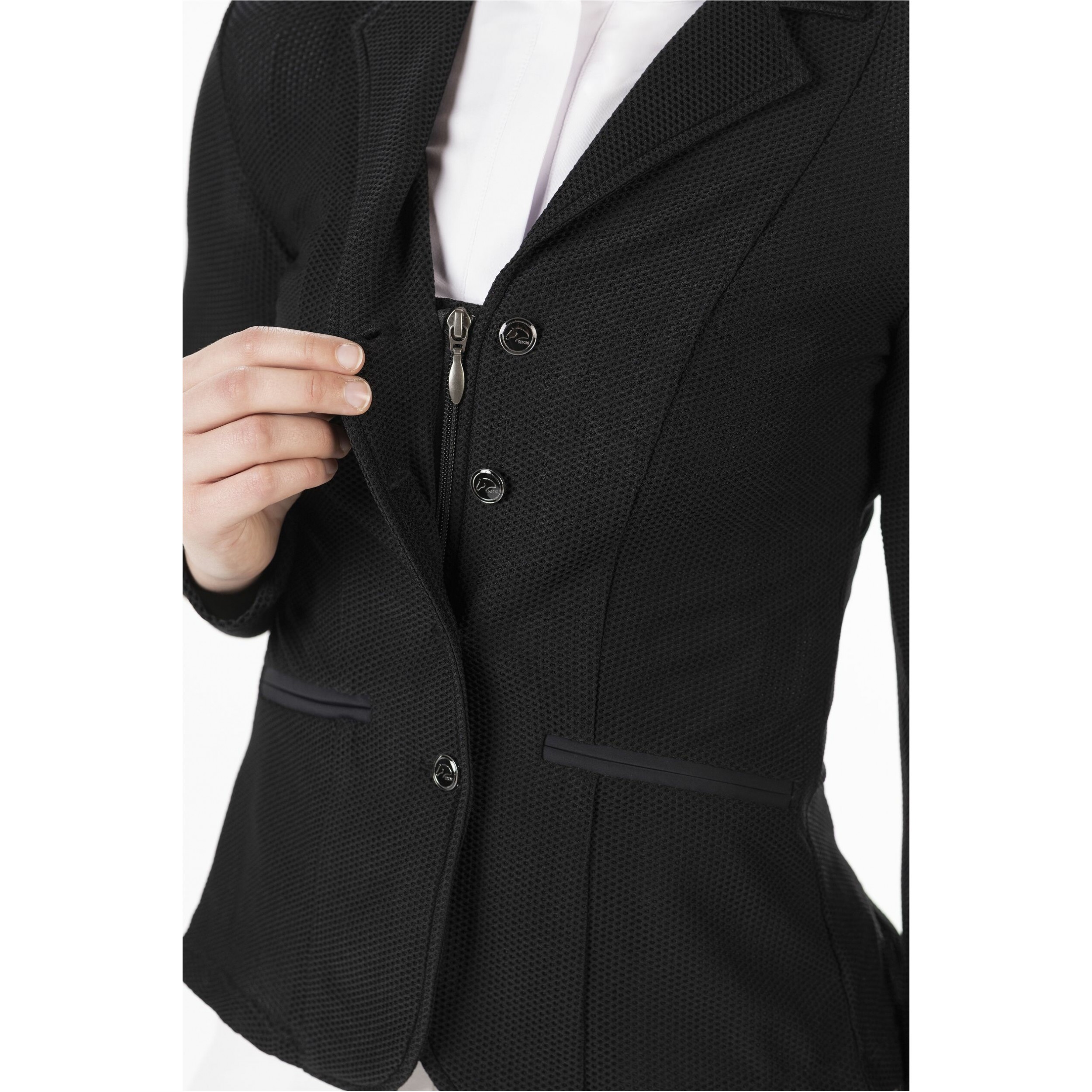 Damen Turnierjacket MESH LINDA schwarz