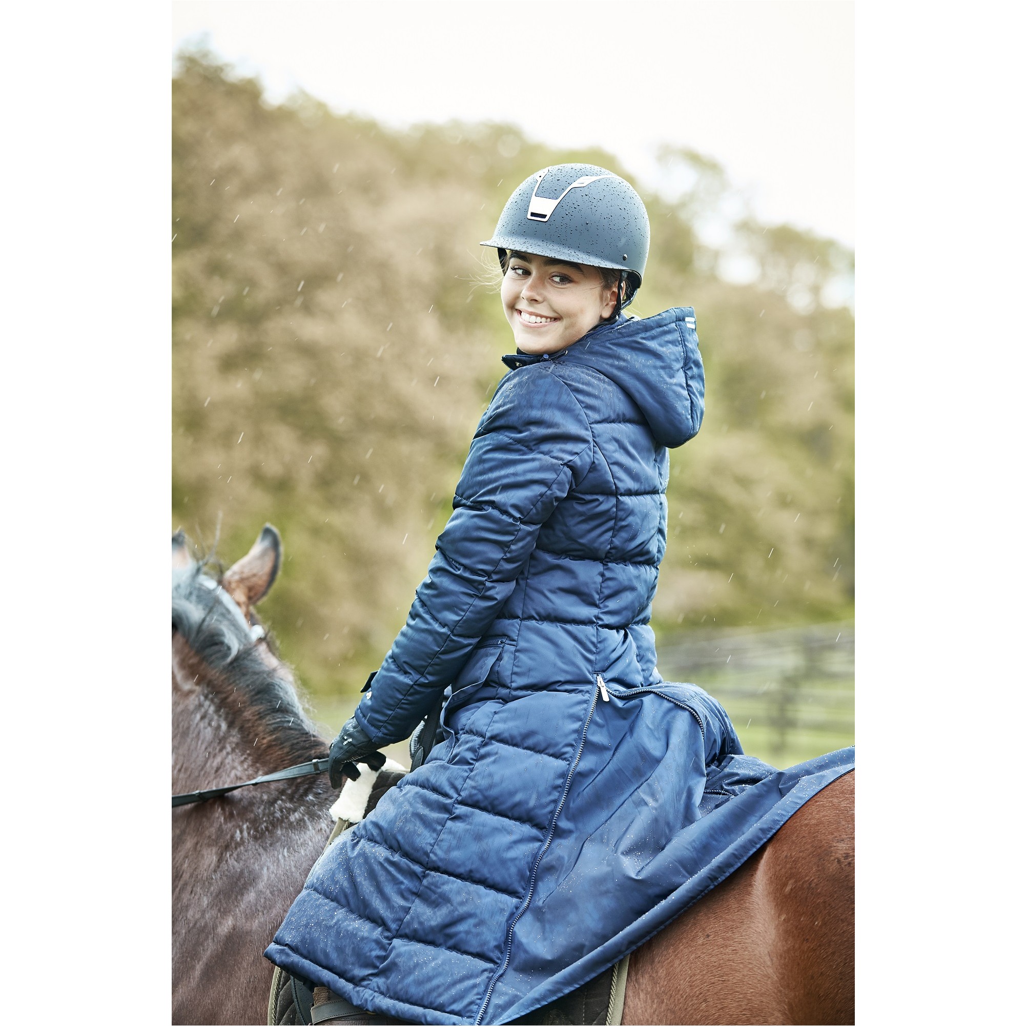 Damen Reitmantel CANDICE navy